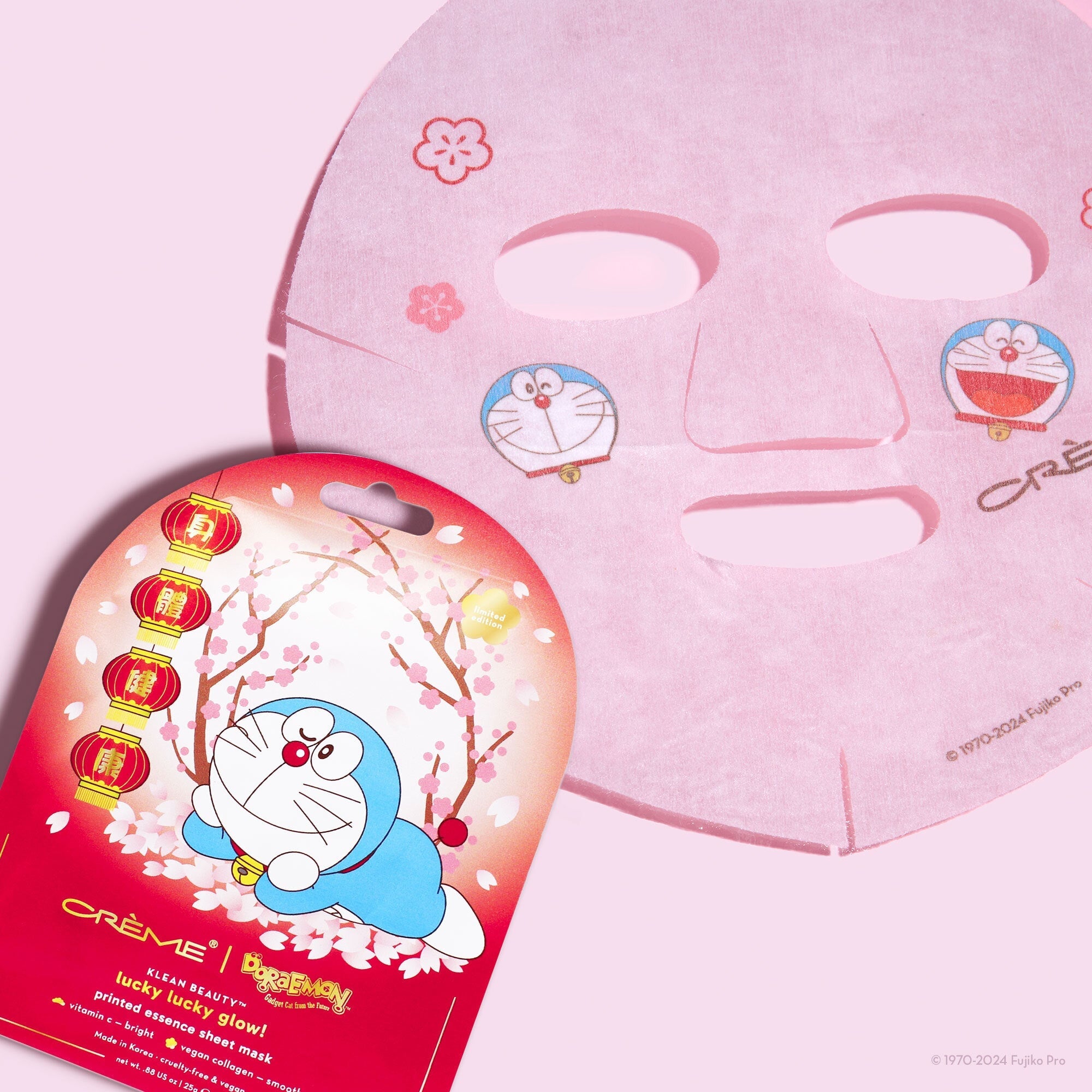 The Crème Shop | Doraemon Lucky Lucky Glow! Printed Essence Sheet Mask (Set of 3) Animated Sheet Masks The Crème Shop x Doraemon 