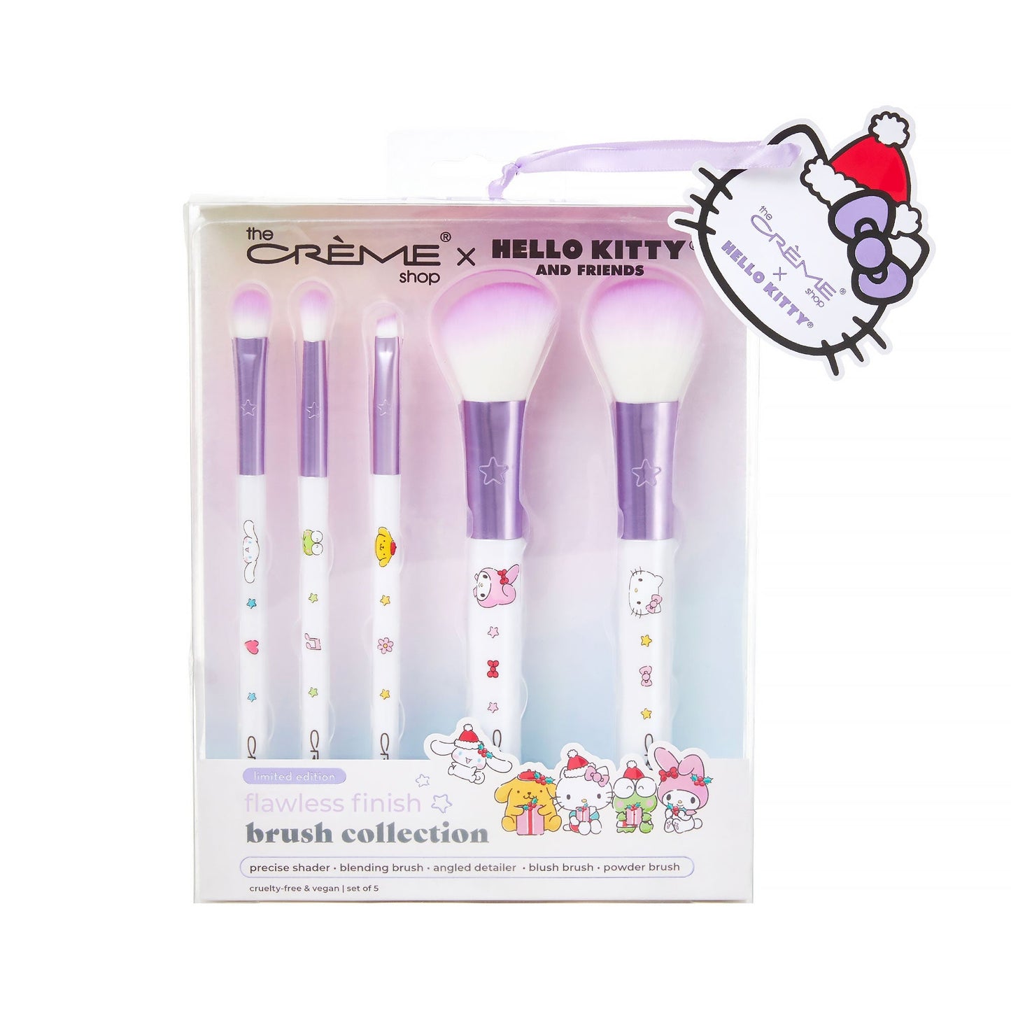 The Crème Shop x Hello Kitty – Holiday Flawless Finish Brush Collection (Set of 5) Brush Sets The Crème Shop x Sanrio 