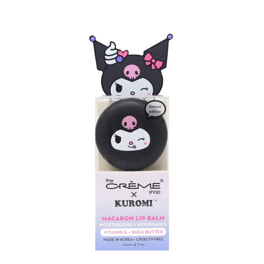 Kuromi Macaron Lip Balm - Blueberry Smoothie Flavored Lip Balms The Crème Shop x Sanrio 
