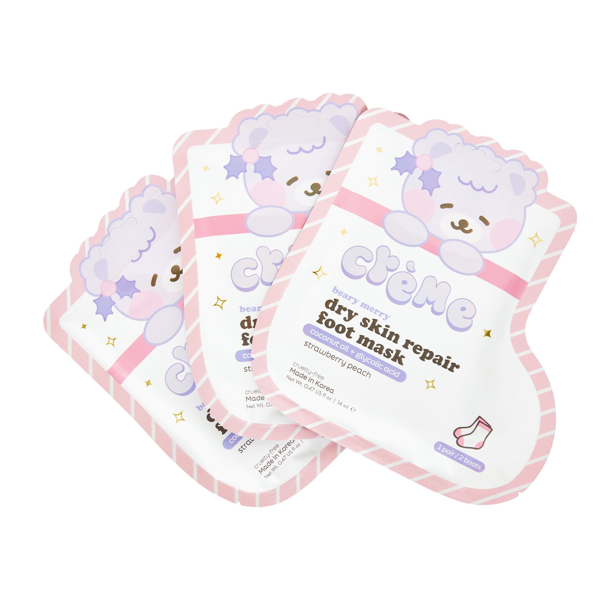 Beary Meary Holiday Foot Mask - Set of 3 | The Crème Shop