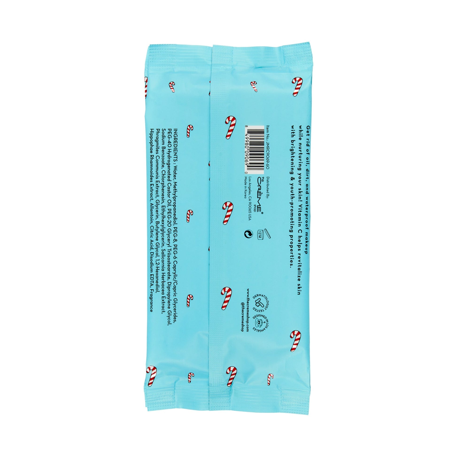 Holiday Santa Makeup Removing Wipes – Brightening Vitamin C Towelettes The Crème Shop 