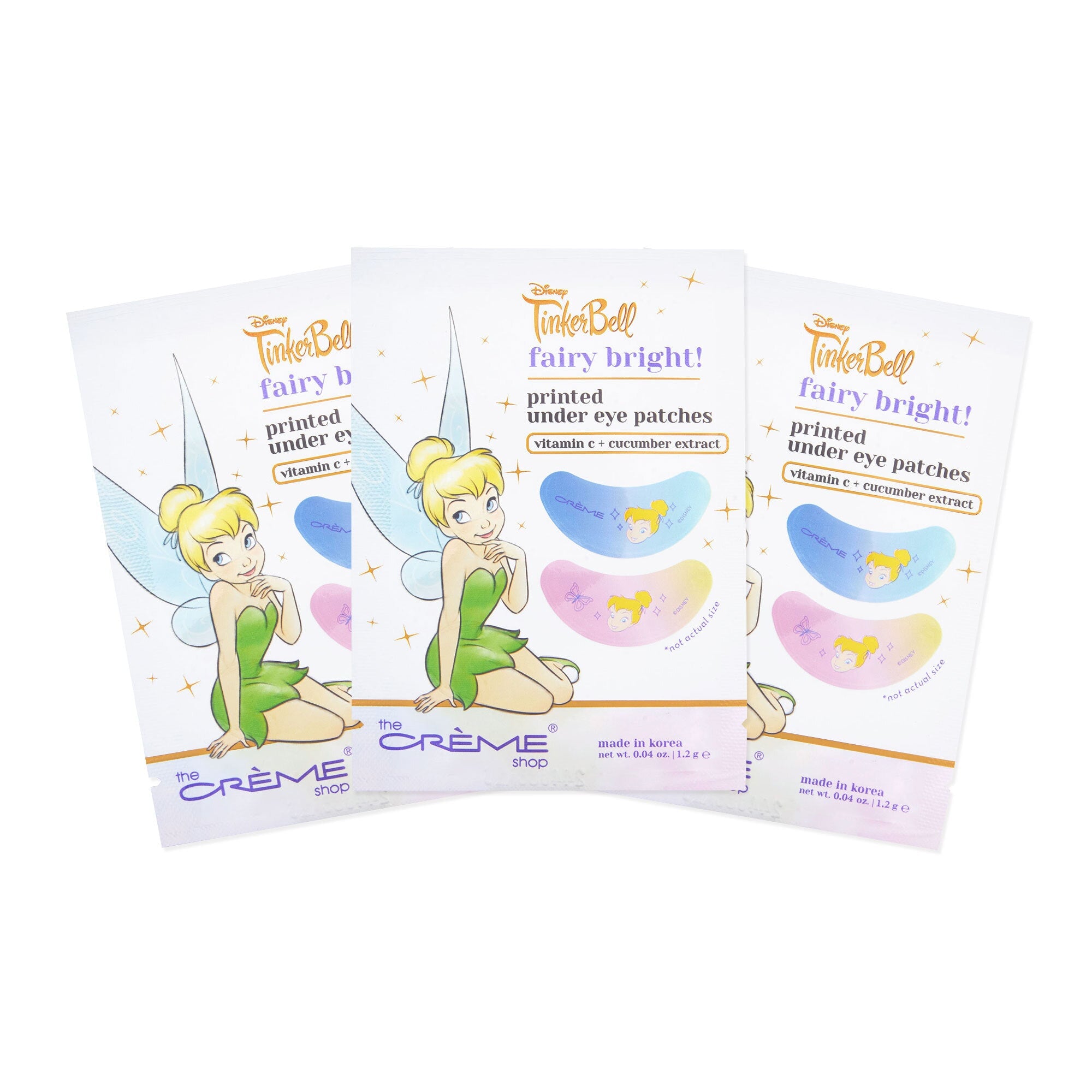 Tinker Bell Fairy Bright! Printed Under Eye Patches (3 Pairs) Under Eye Patches The Crème Shop x Disney 