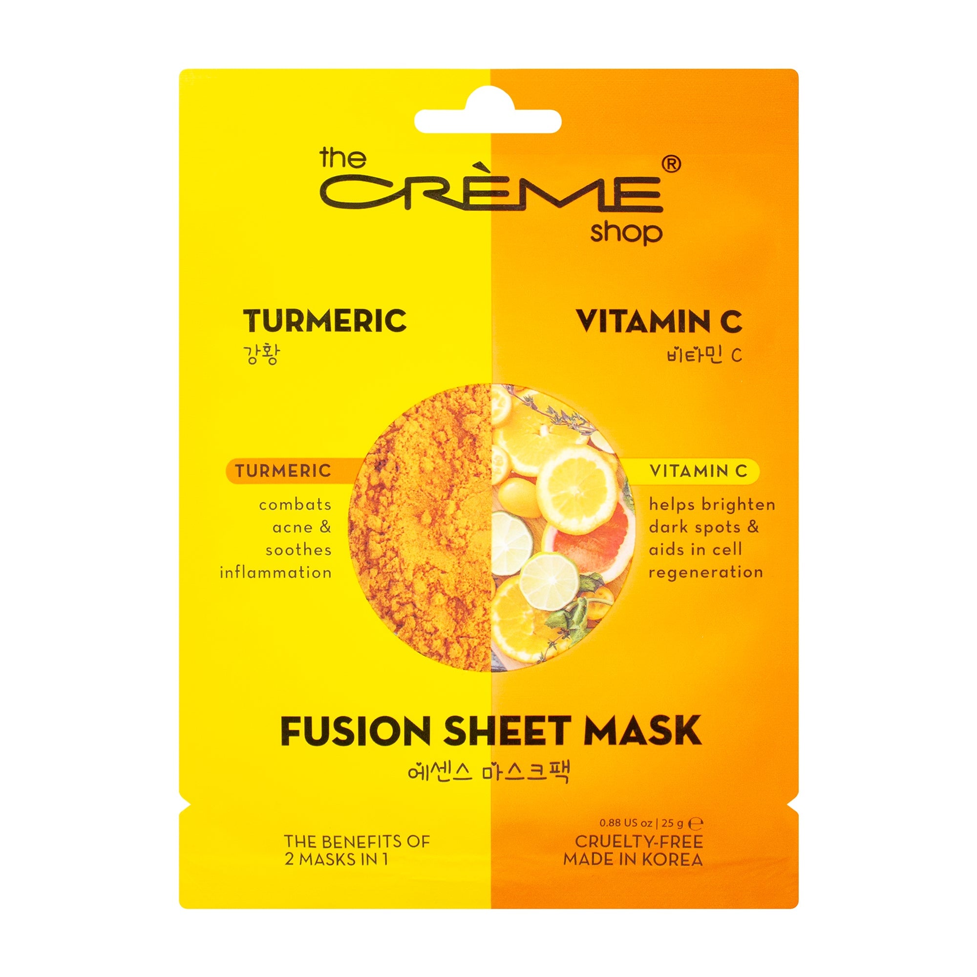 Turmeric & Vitamin C Fusion Sheet Mask Fusion Sheet Masks The Crème Shop 