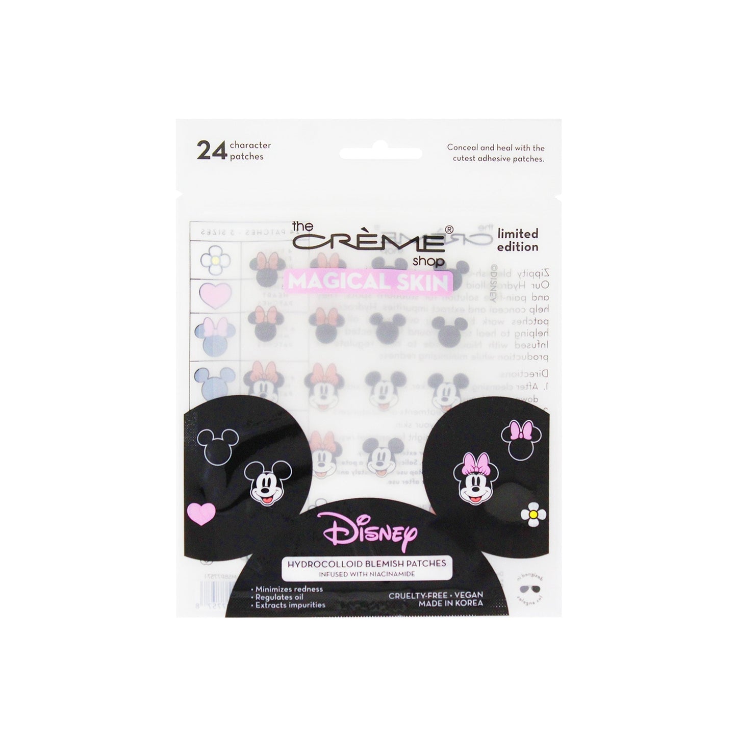 Minnie Mouse Magical Skin Hydrocolloid Blemish Patches Hydrocolloid Acne Patches The Crème Shop x Disney 