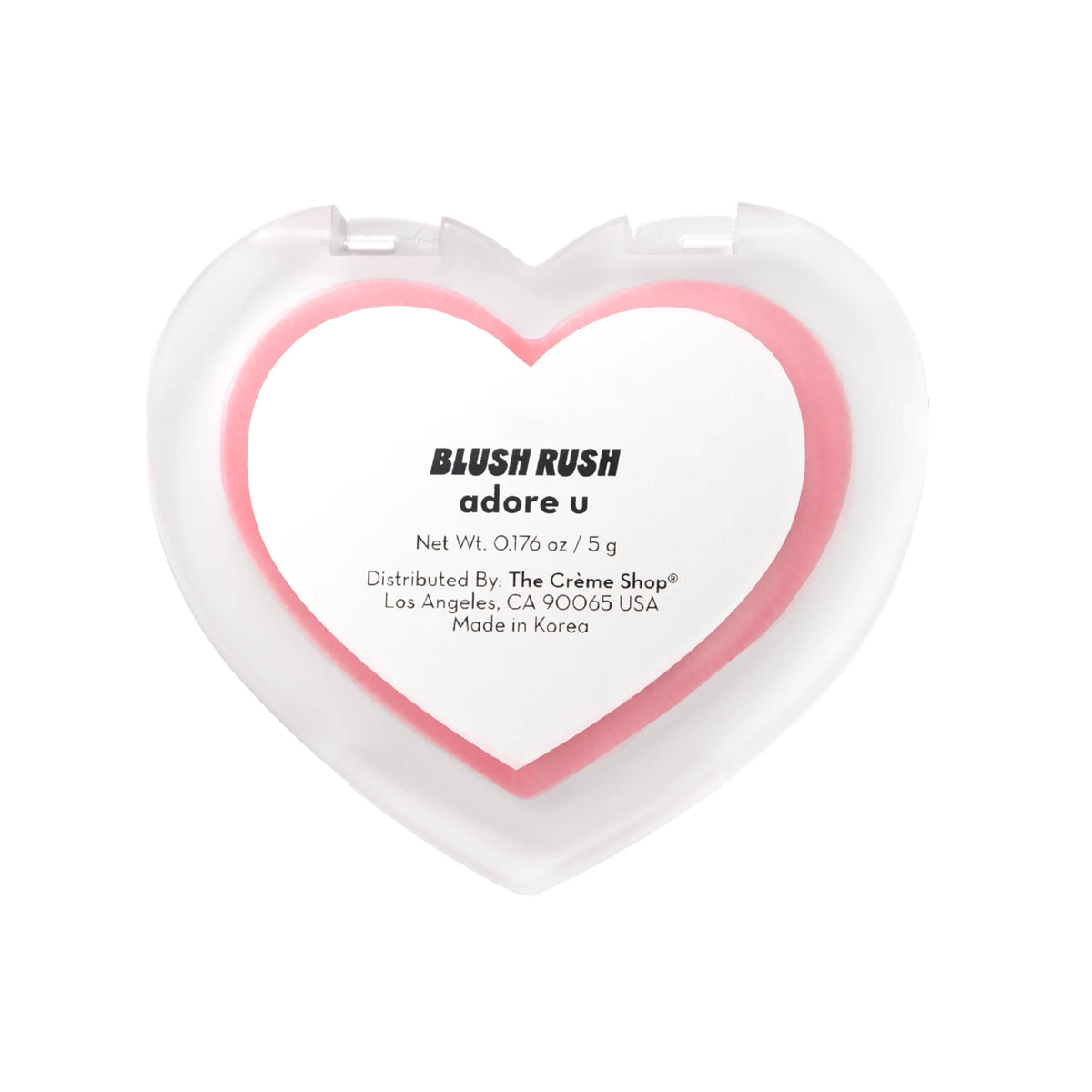 Blush Rush Cheek Balm — Adore U — underside of the heart compact with Adore U label