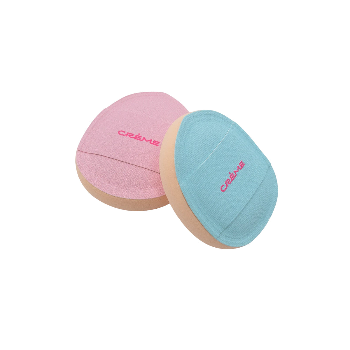Bouncy Blend Mini Puff Set — pink and blue puffs showing their finger straps