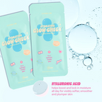 Hydrating Glow Check Mask — mask pouches with hyaluronic acid ingredient information