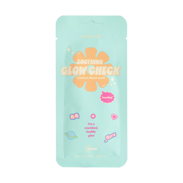 Soothing Glow Check Mask — turquoise Soothing Glow Check sheet mask pouch