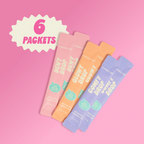 Hydration Station Sleeping Mask Variety Pack — six Dewy Drop, Glowy Drop and Comfy Drop sachets