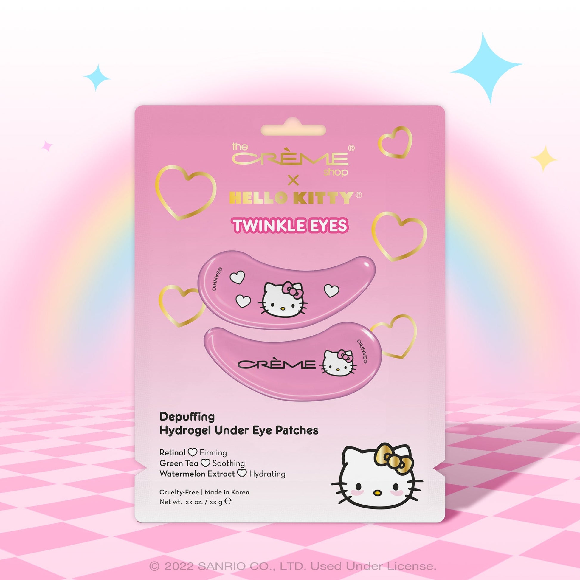 The Crème Shop x Hello Kitty Twinkle Eyes Depuffing Hydrogel Under Eye Patches Skin Care The Crème Shop 