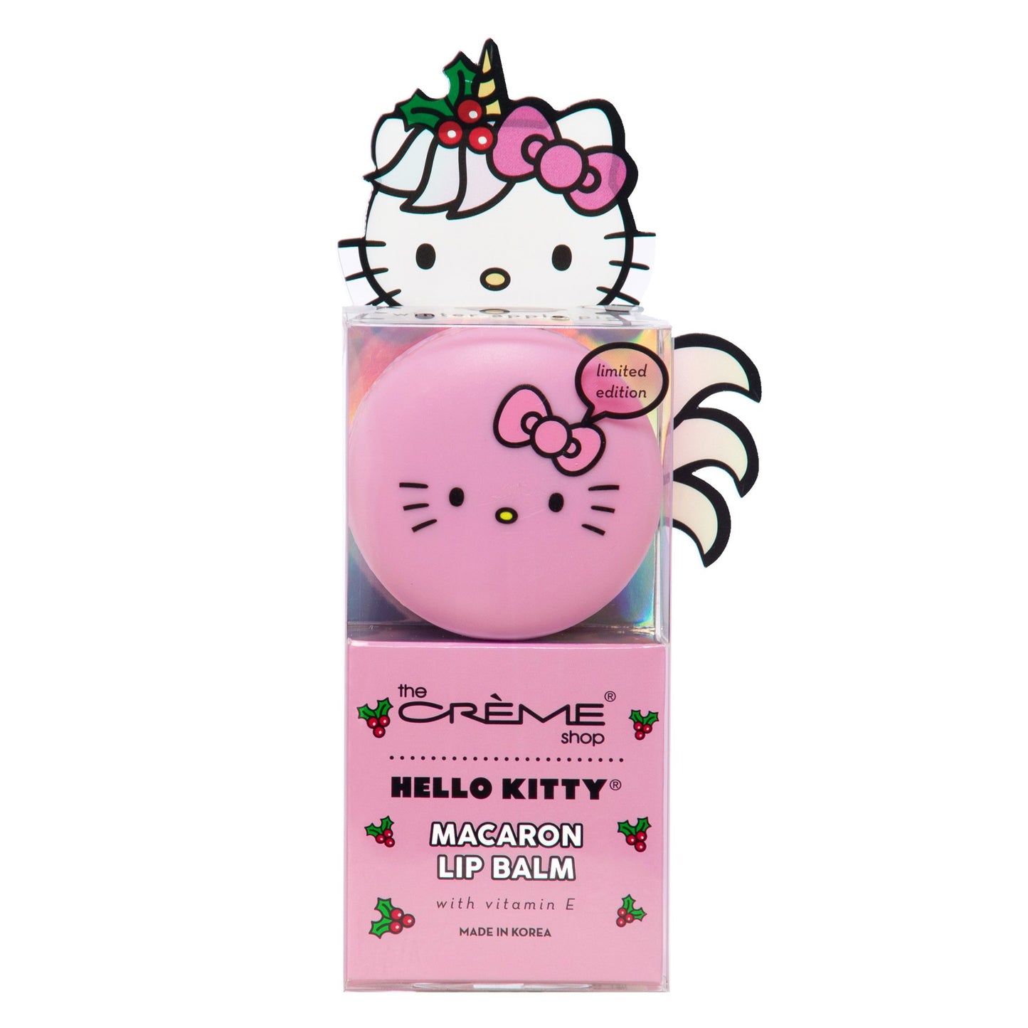 Hello Kitty Unicorn Holiday Macaron Lip Balm - Winter Apple Pie - The Crème Shop