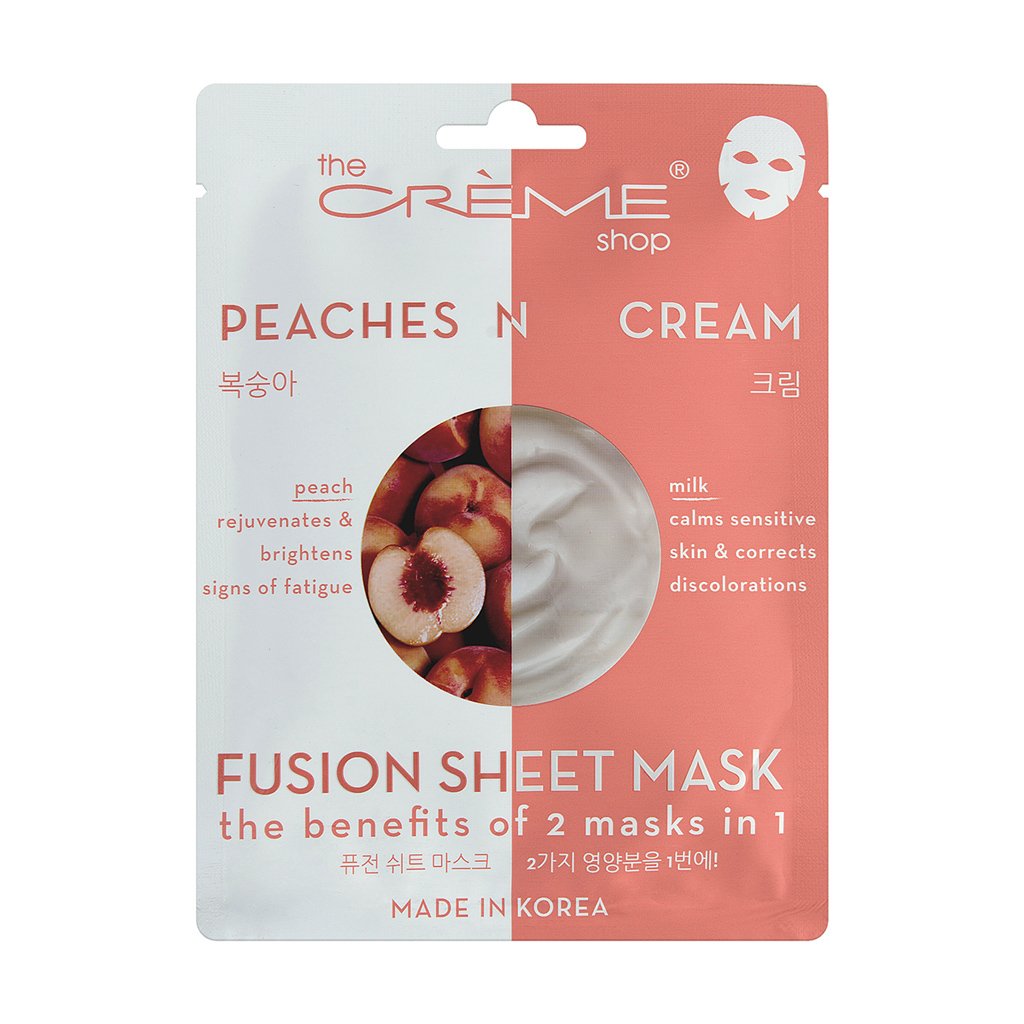 Peaches & Cream Fusion Sheet Mask - The Crème Shop