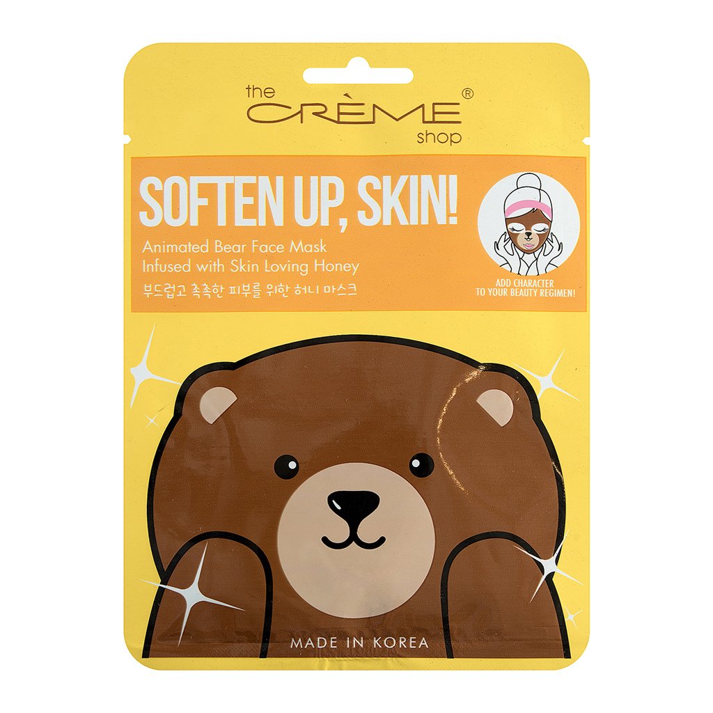 Infrarød depositum rygrad Soften Up, Skin! Animated Bear Face Mask - Skin Loving Honey – The Crème  Shop