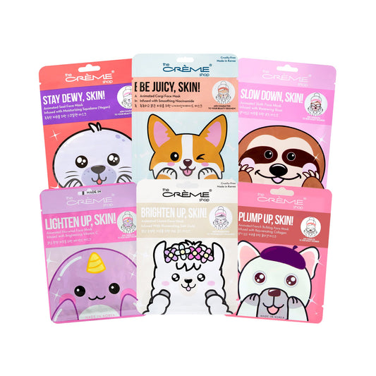 6 Days of Youthful Skin! Animated Sheet Mask Set of 6 ($24 Value) Clearance The Crème Shop 