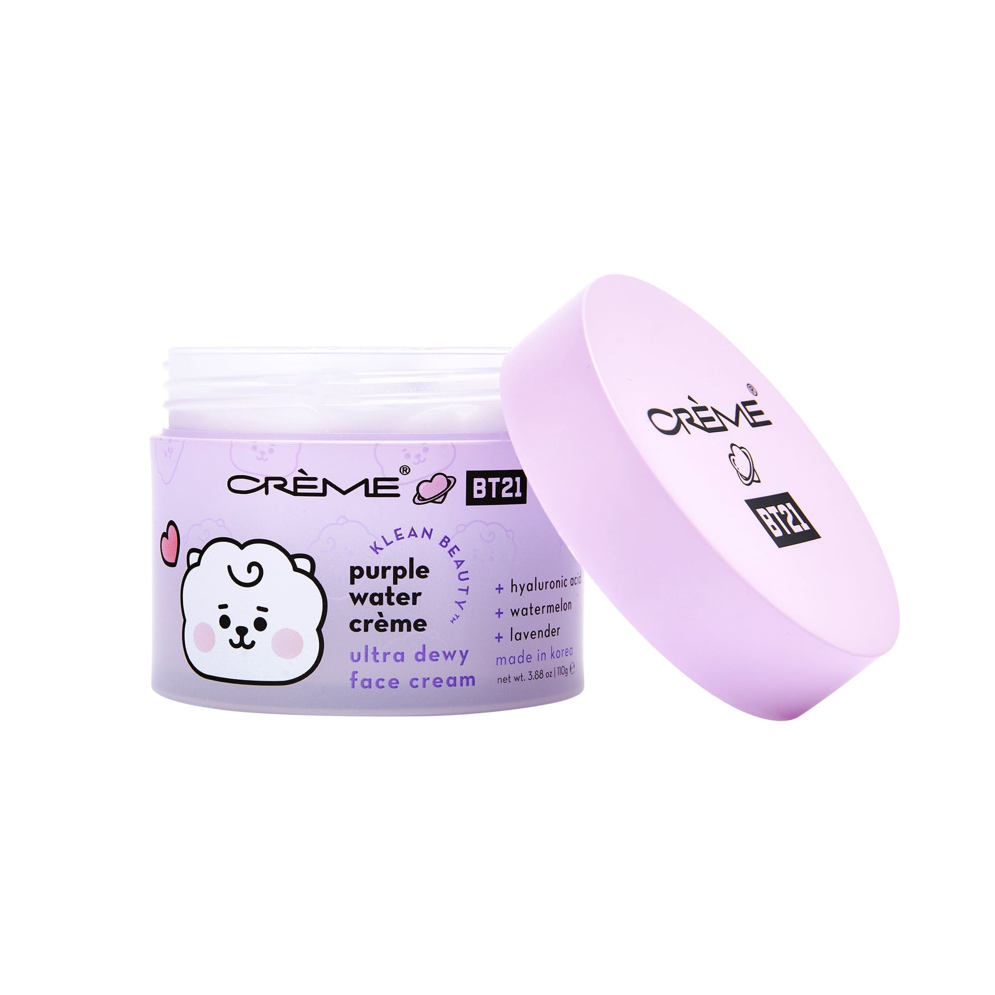 RJ Purple Water Crème - Klean Beauty™️ Facial Moisturizers The Crème Shop x BT21 BABY 