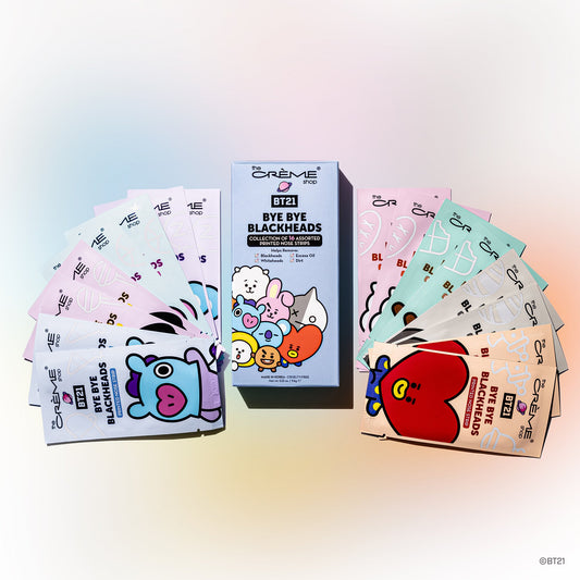 The Crème Shop | BT21: Bye Bye Blackheads - Printed Pore Strips (Set of 16) Pore Strips The Crème Shop x BT21 