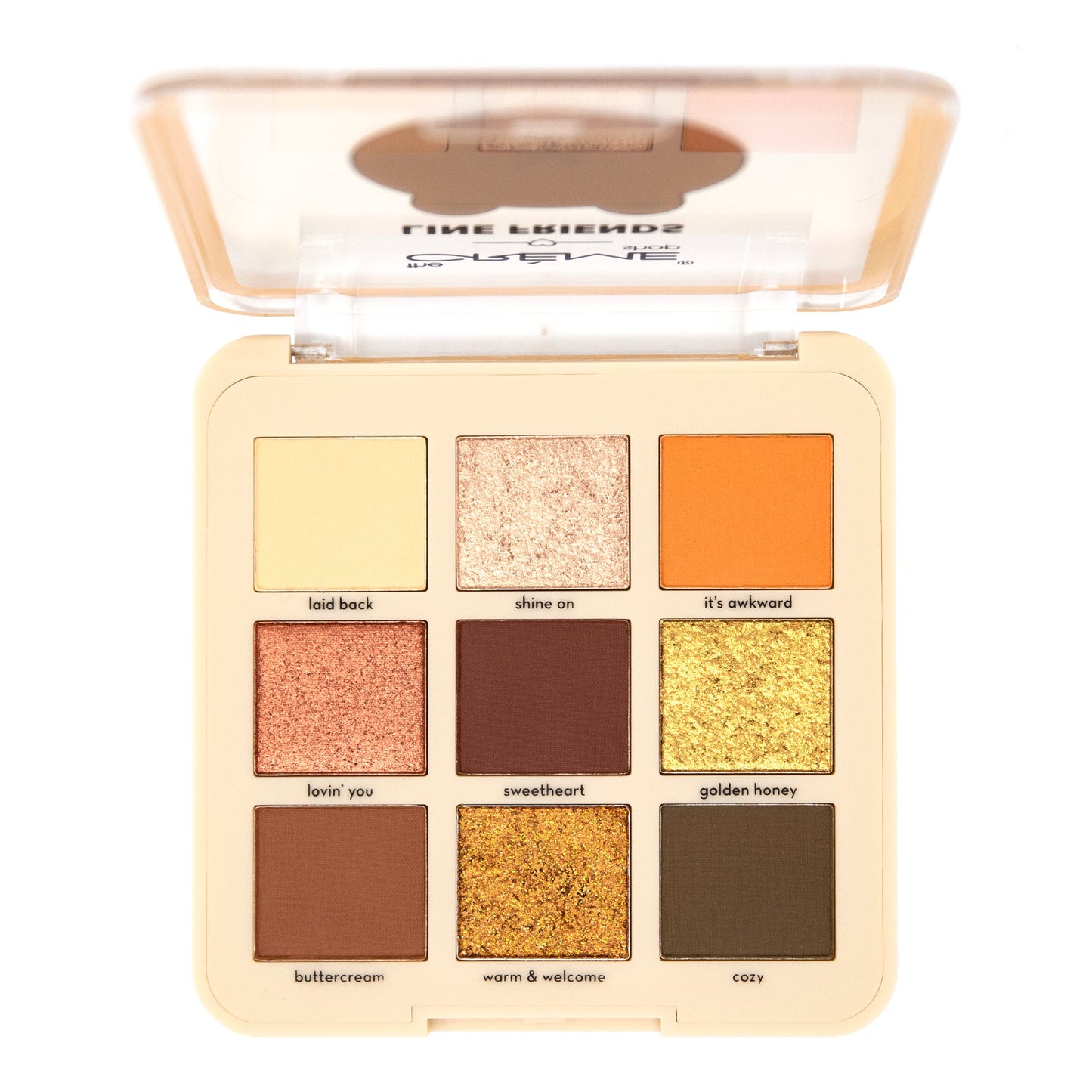 BROWN’S WARM & TOASTY Eyeshadow Palette | 9 Golden Multi-Finish Shades Eyeshadow Palette The Crème Shop x LINE FRIENDS 