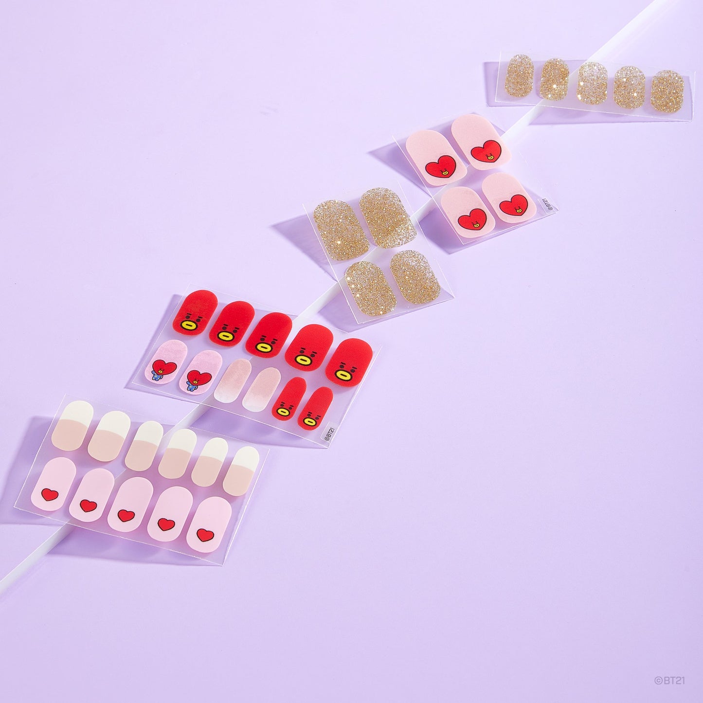 The Crème Shop | BT21: Gel Nail Strips Complete Collection, Set of 8 ($80 Value) Bundles The Crème Shop x BT21 