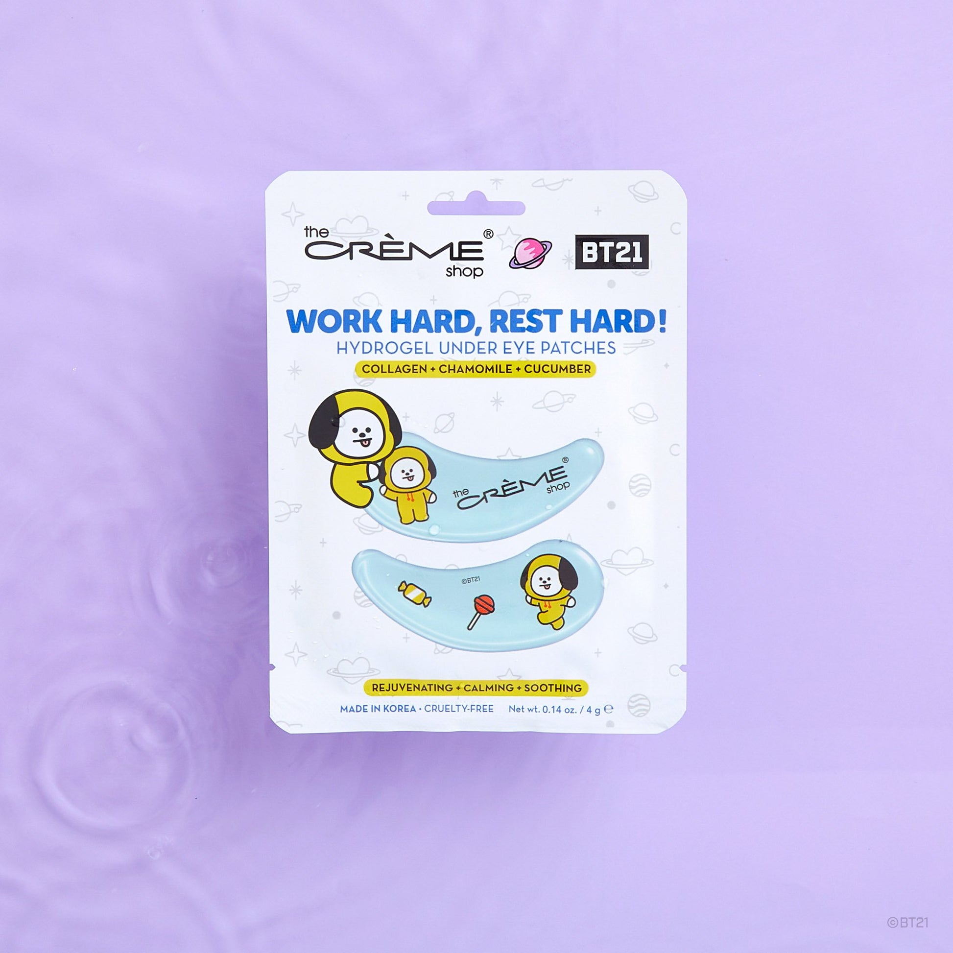 “Work Hard, Rest Hard!” CHIMMY Hydrogel Under Eye Patches | Rejuvenating, Calming, & Soothing Under Eye Patches The Crème Shop x BT21 