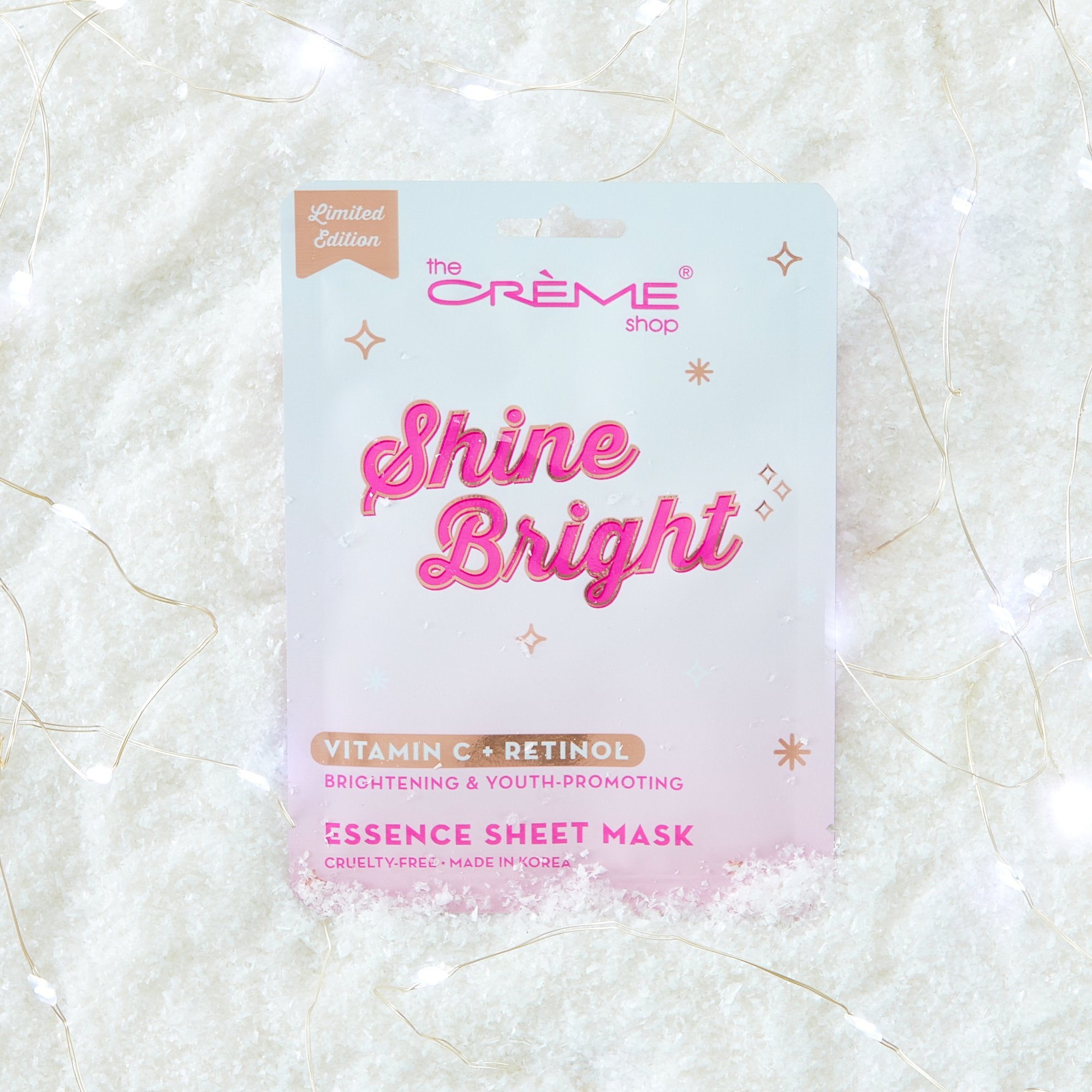 Shine Bright Essence Sheet Mask | Brightening & Acne-Fighting (Set of 5) Holiday Sheet Masks - The Crème Shop 