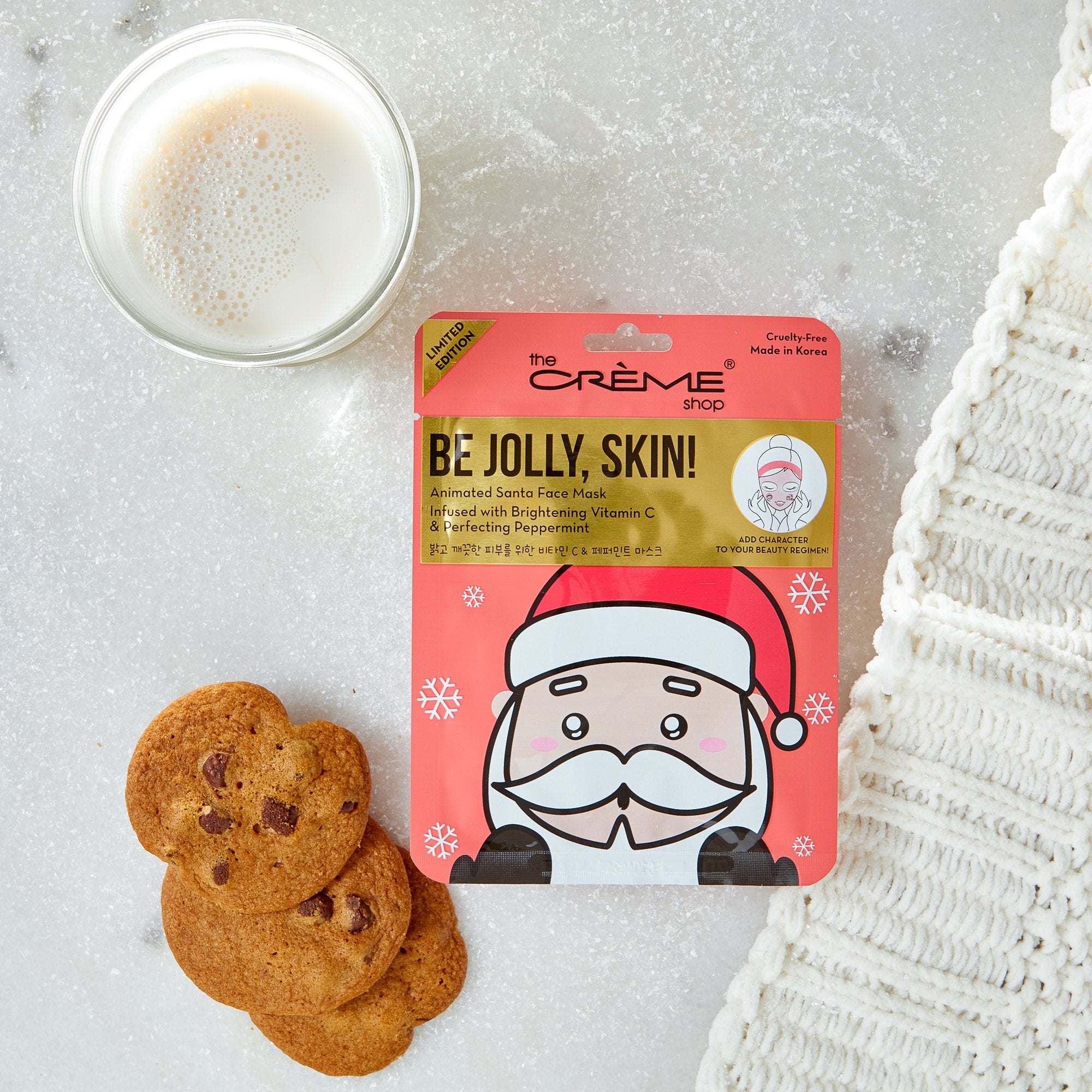 Be Jolly, Skin! Animated Santa Sheet Mask | Brightening & Perfecting (Set of 3) Holiday Sheet Masks The Crème Shop 