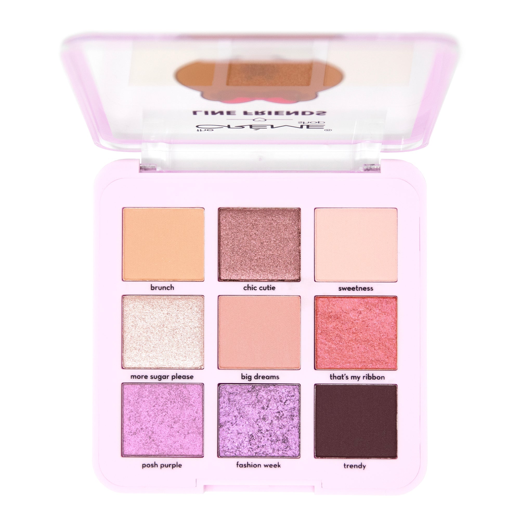CHOCO’S SWEET & LOVELY Eyeshadow Palette | 9 Rosy Multi-Finish Shades Eyeshadow Palette The Crème Shop x LINE FRIENDS 