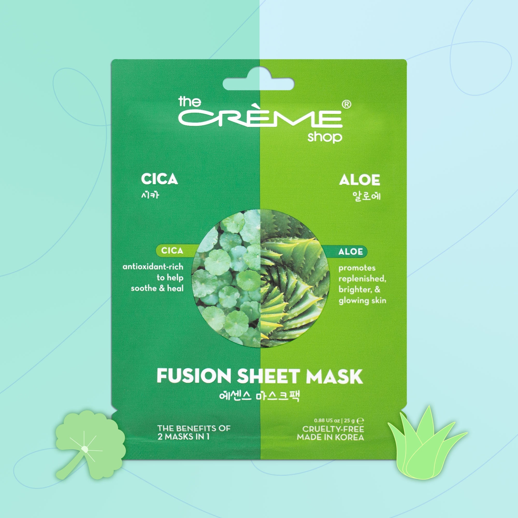 Cica & Aloe Vera Fusion Sheet Mask Fusion Sheet Masks The Crème Shop 