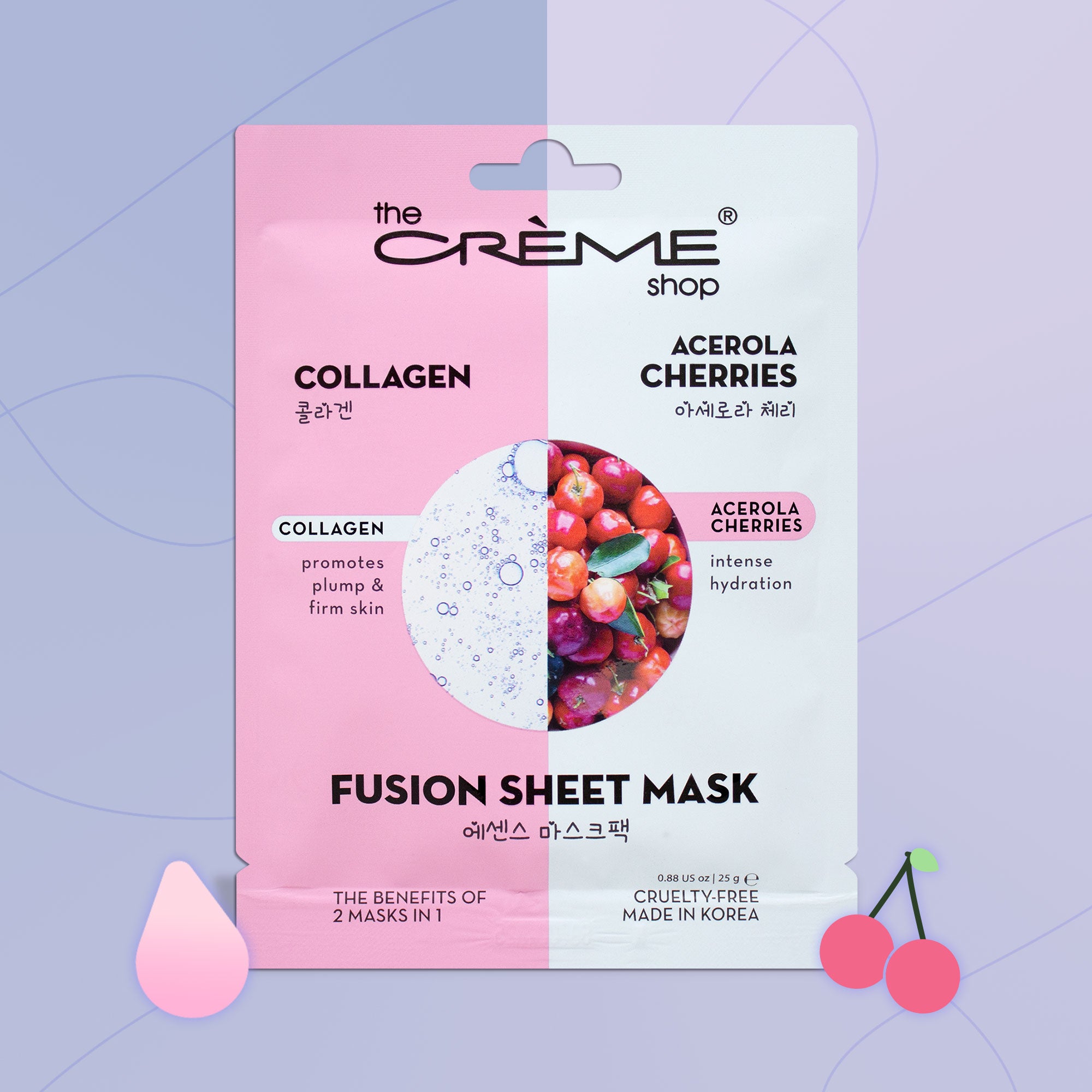 Collagen & Acerola Cherry Fusion Sheet Mask Fusion Sheet Masks The Crème Shop 
