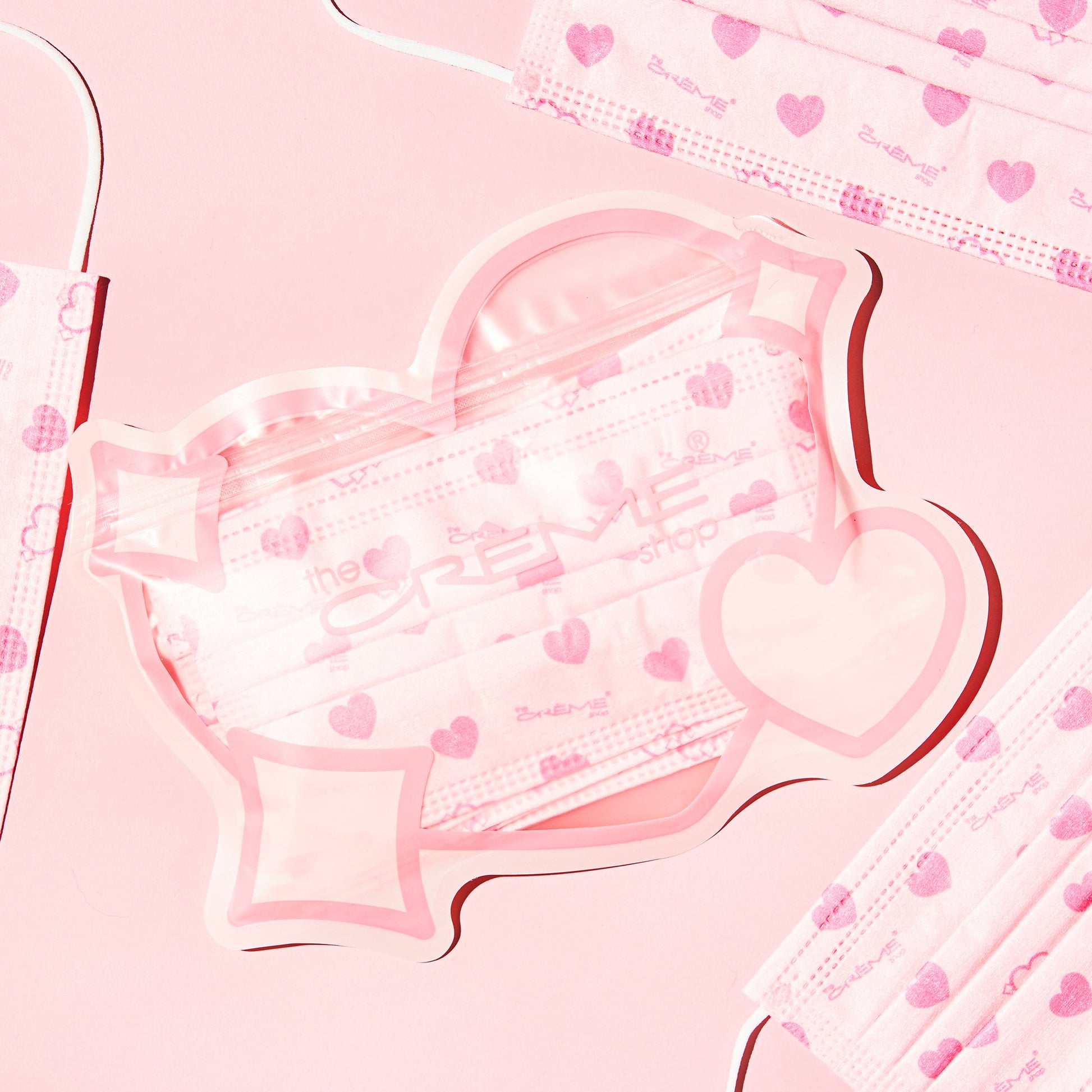 3-Ply Protective Face Mask - Heart's Content (Disposable) - The Crème Shop