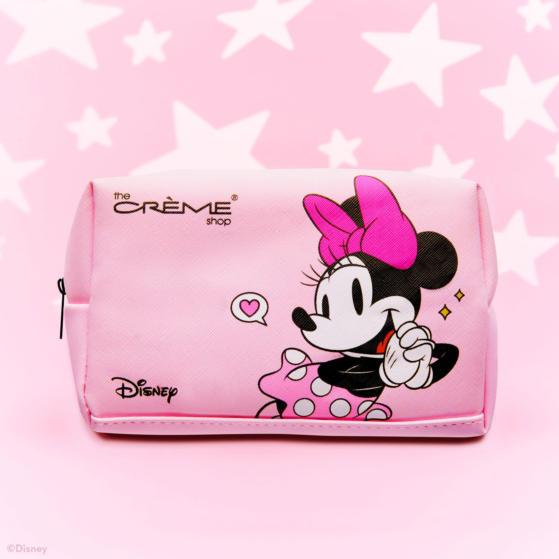 Mickey & Minnie Mouse Travel Pouch (Pink) Makeup Pouch The Crème Shop x Disney 