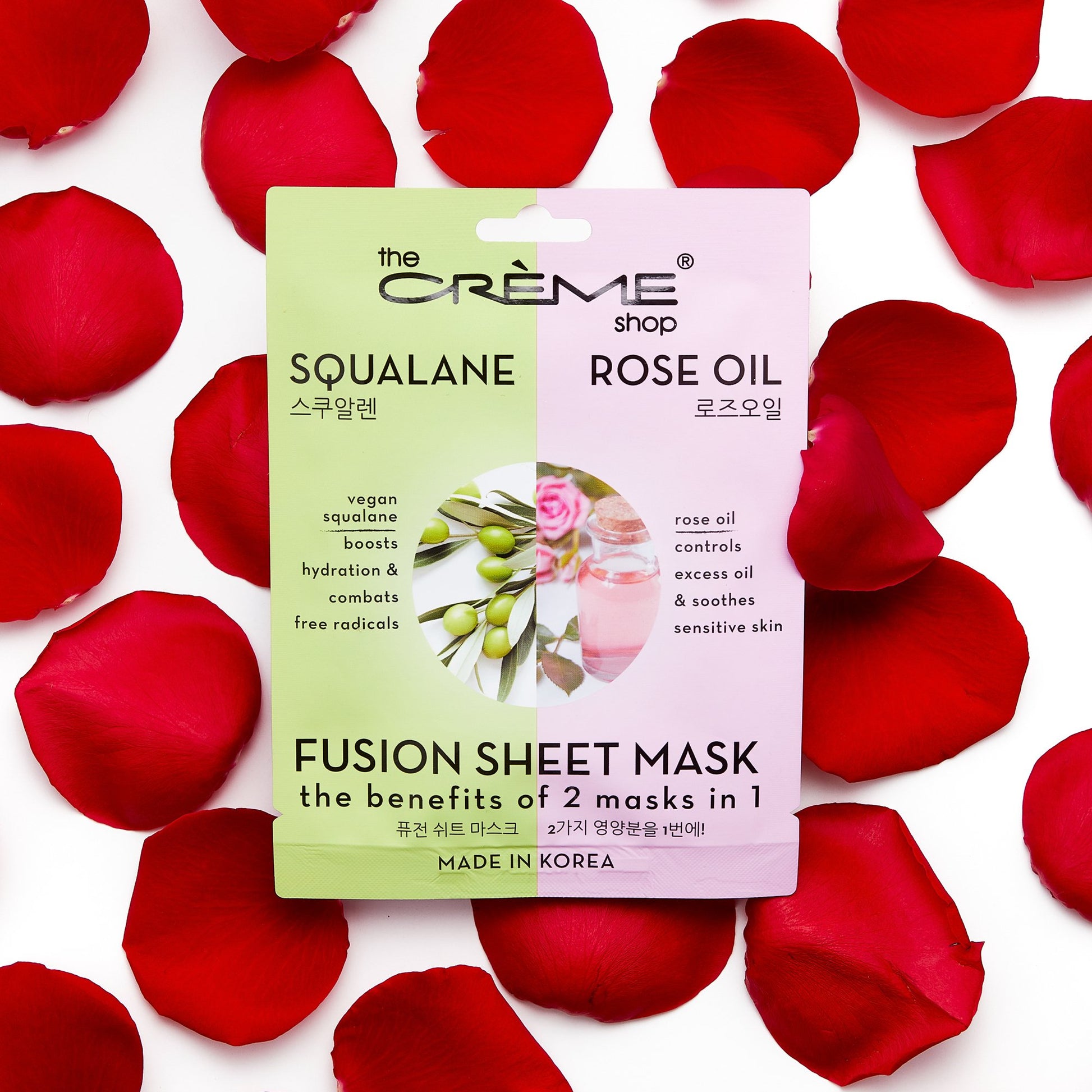 Squalane & Rose Oil Fusion Sheet Mask Fusion Sheet Masks The Crème Shop 