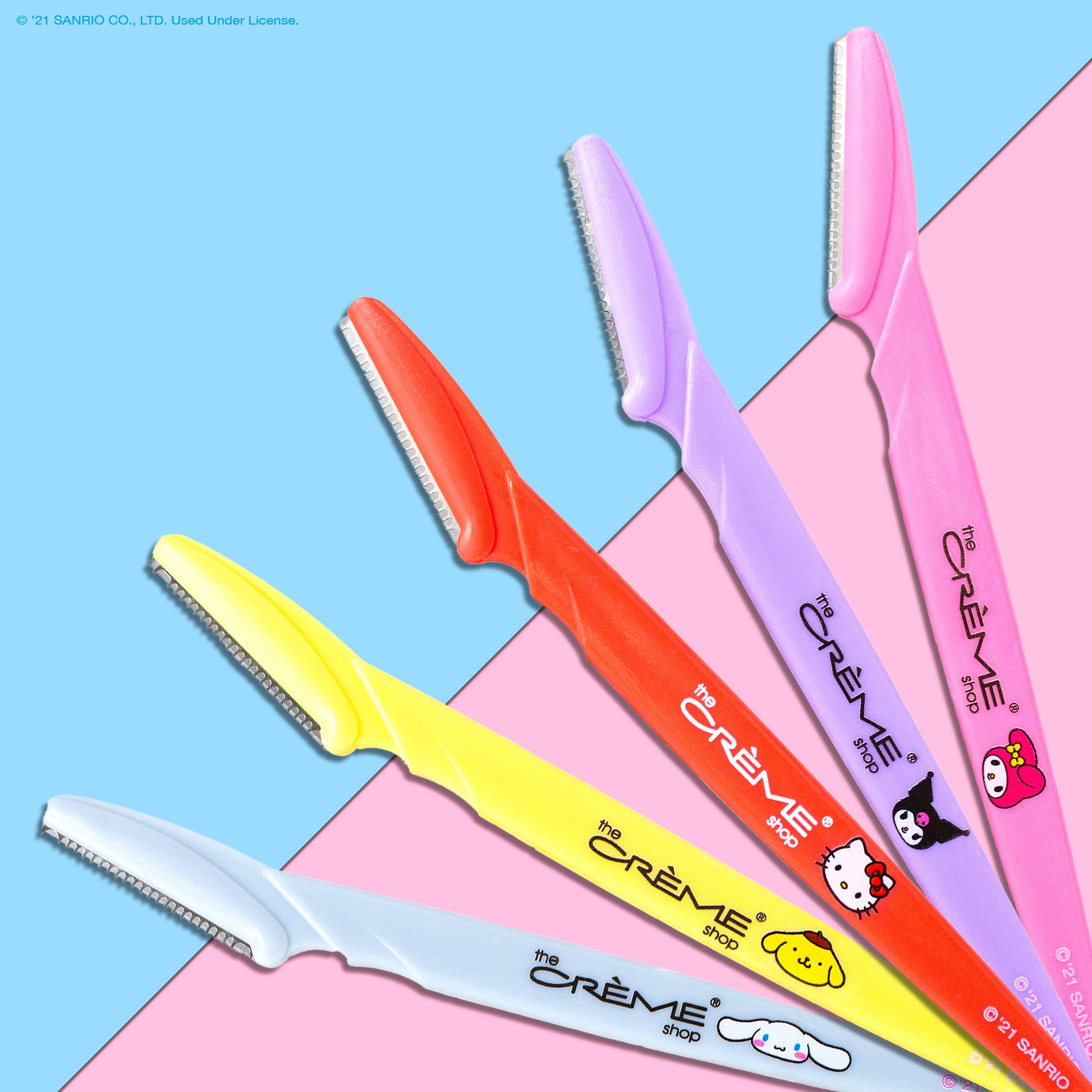 Friends Over Fuzz! Perfect Arch Shaping Dermaplane Razors (Set of 5) Razors The Crème Shop x Sanrio 
