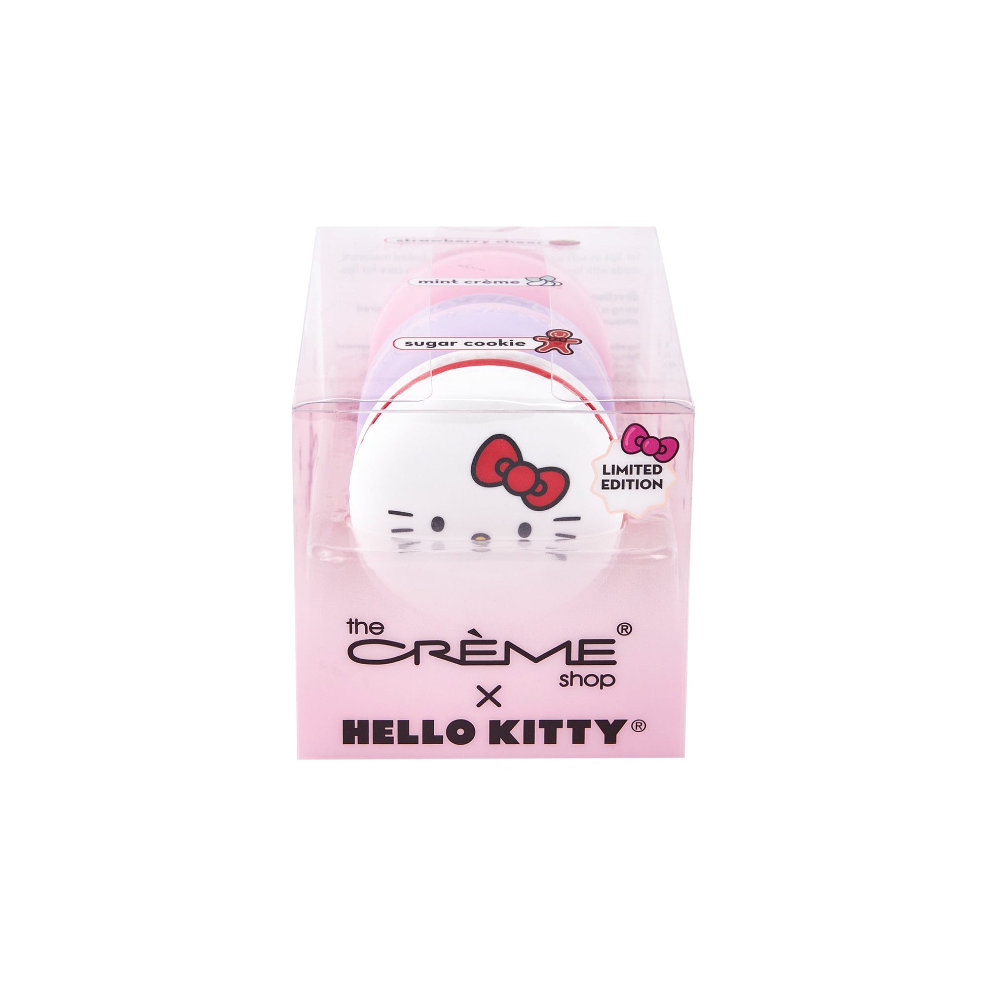 Hello Kitty Holiday Kisses! Macaron Lip Balm Trio Gift Set Lip Balms - The Crème Shop x Sanrio 