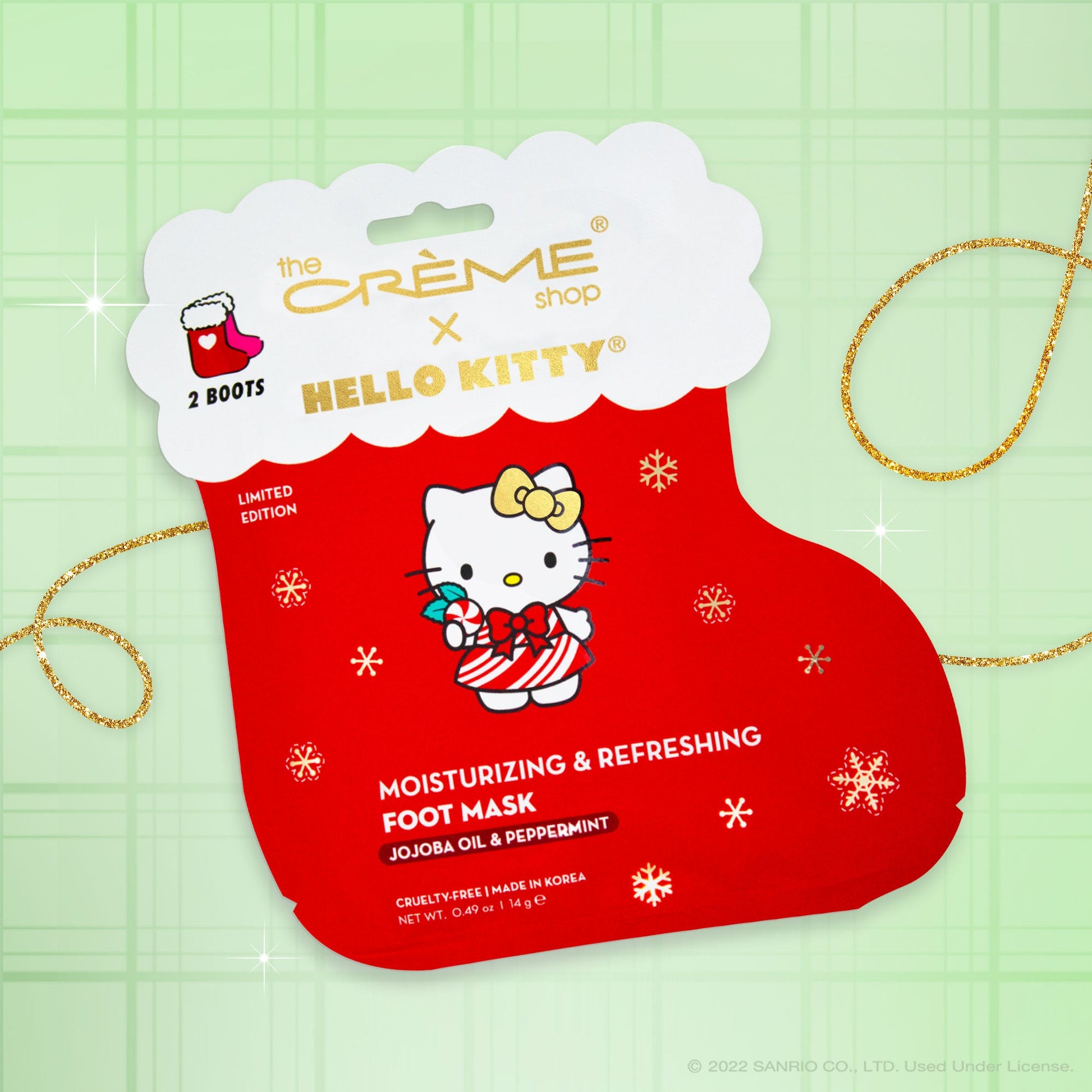 Hello Kitty Minty Fresh Soles Foot Mask (Set of 3) Foot Masks - The Crème Shop x Sanrio 