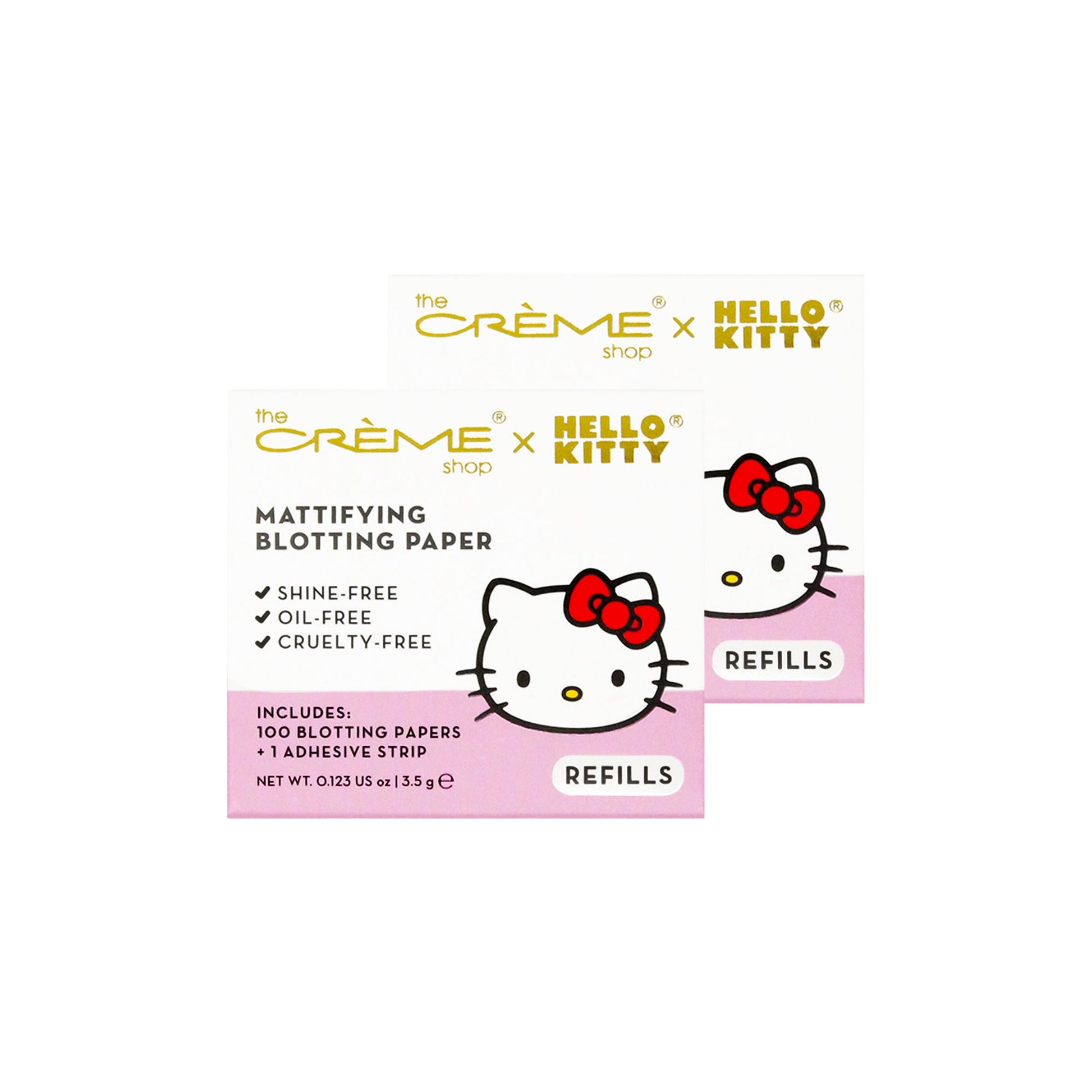 Hello Kitty Mattifying Blotting Paper Refills Blotting Paper The Crème Shop x Sanrio 2 Pack (Save $2.00) 