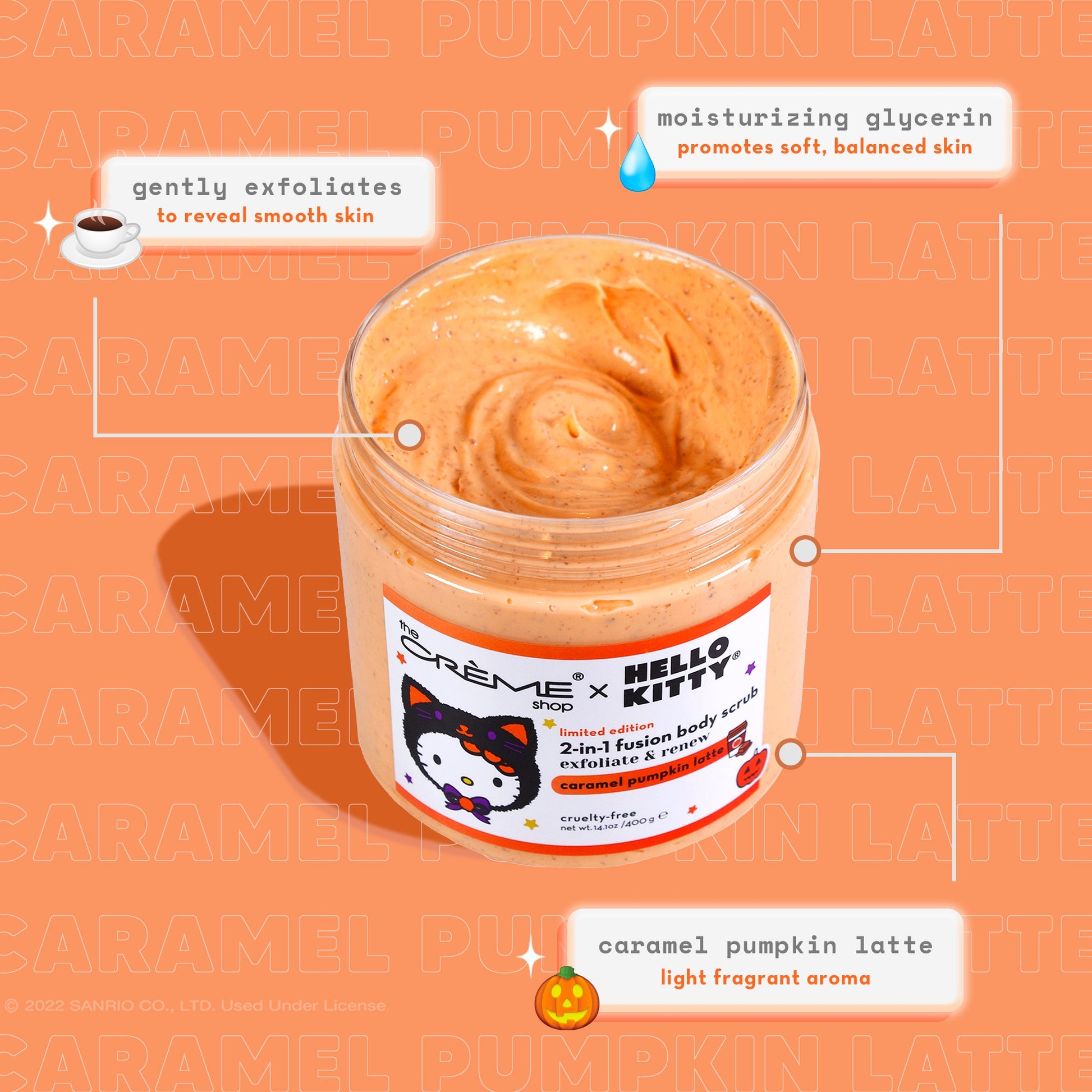 The Crème Shop x Hello Kitty Fusion Body Scrub - Caramel Pumpkin Latte Skin Care The Crème Shop x Sanrio 