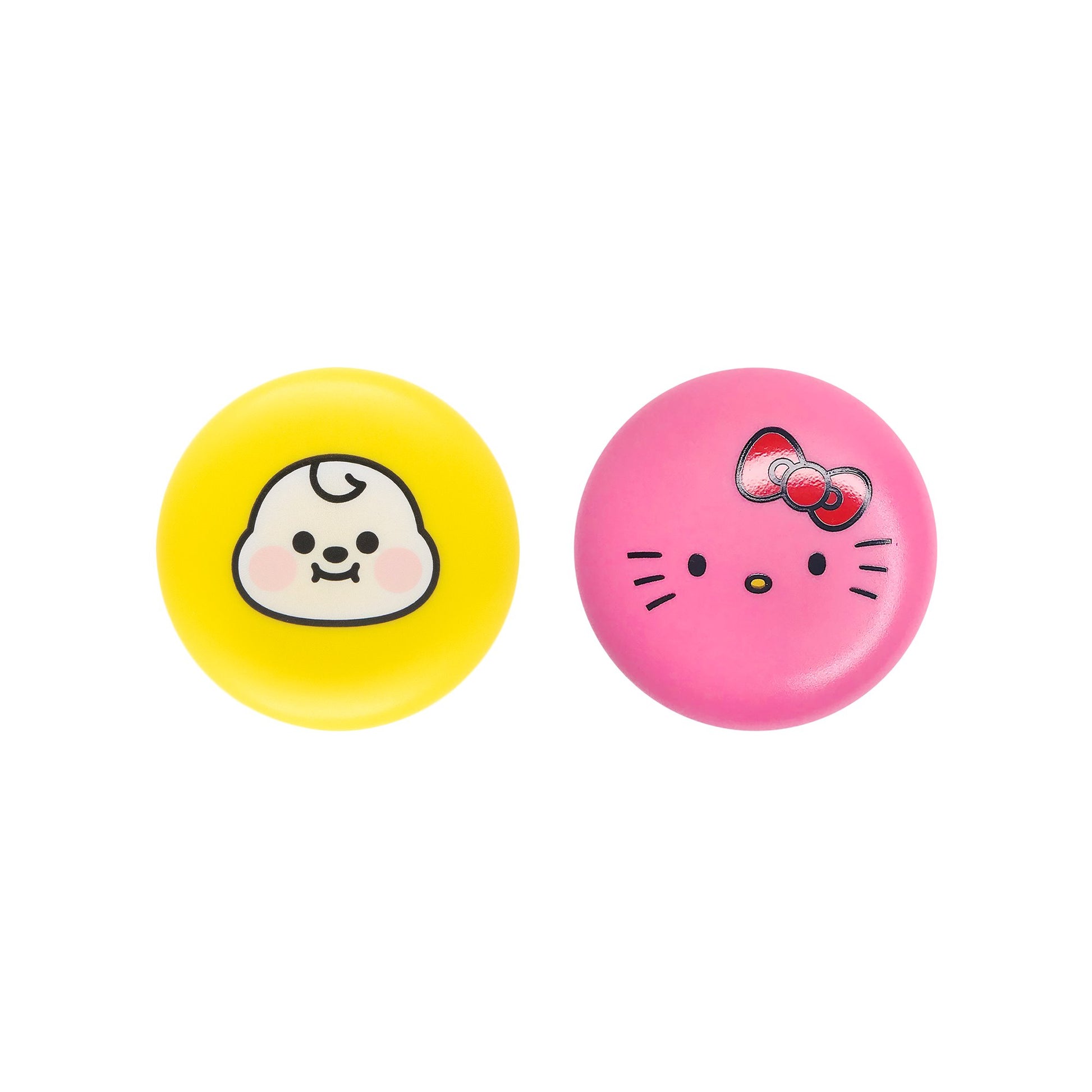 Hello Kitty & BT21 CHIMMY Moisturizing Macaron Lip Balm Duo with Vitamin E and Shea Butter, $18