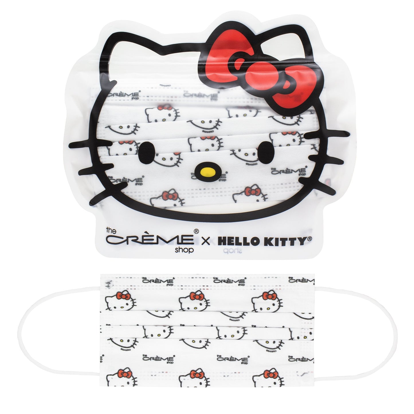 3-Ply Protective Face Mask - Hello Kitty (Disposable) - The Crème Shop x Sanrio