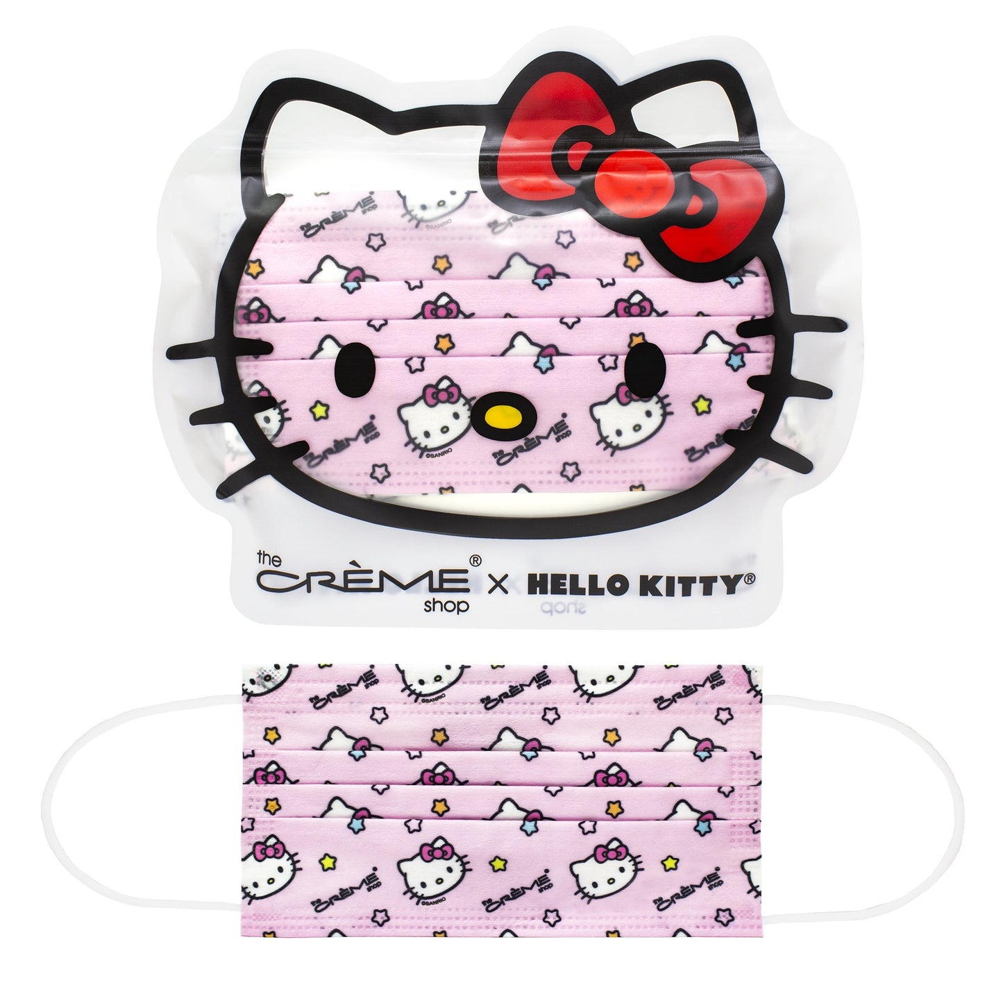 Hello Kitty 3-Ply Disposable Protective Face Mask | Cosmic Cutie (Set of 14) Protective Masks - The Crème Shop x Sanrio 