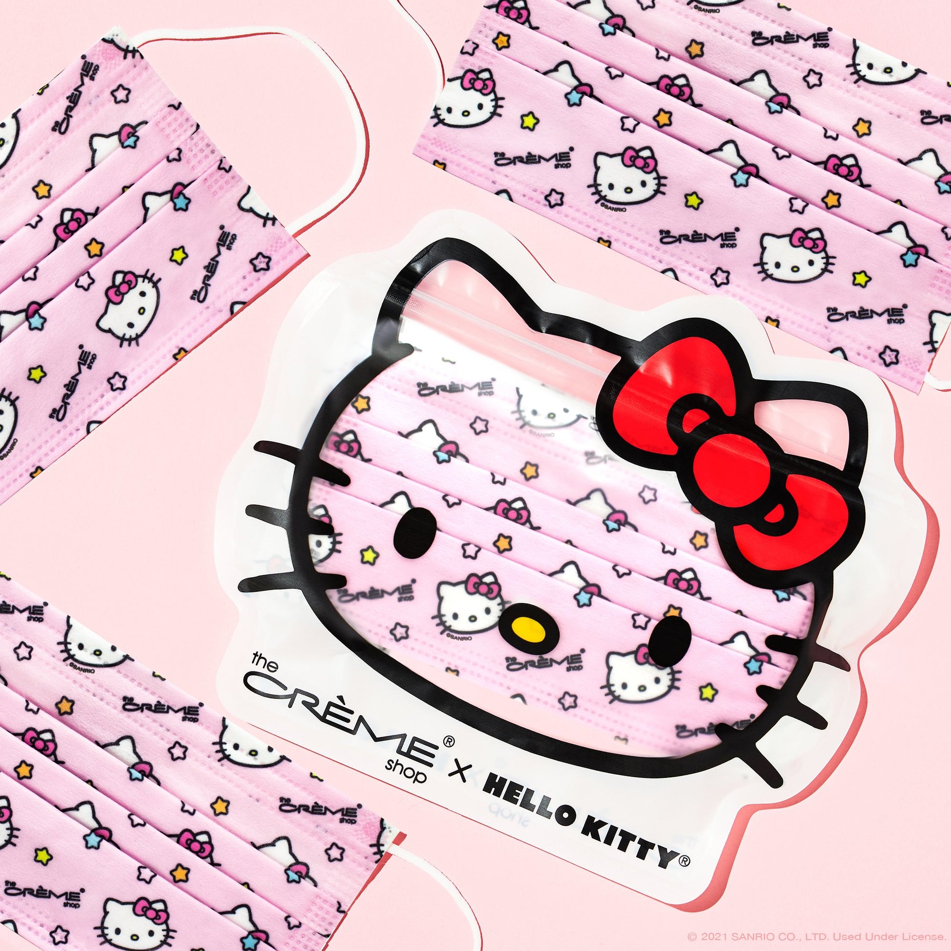 Hello Kitty 3-Ply Disposable Protective Face Mask | Cosmic Cutie (Set of 14) Protective Masks - The Crème Shop x Sanrio 