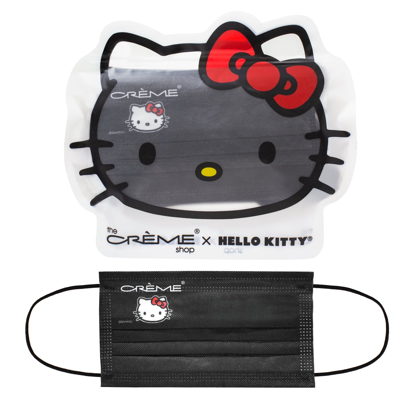 Hello Kitty 3-Ply Disposable Protective Face Mask | Iconic Black Protective Masks - The Crème Shop x Sanrio 
