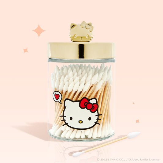 Hello Kitty Chic Reusable Jar + Precision Cotton Swabs Cotton Swabs - The Crème Shop x Sanrio 