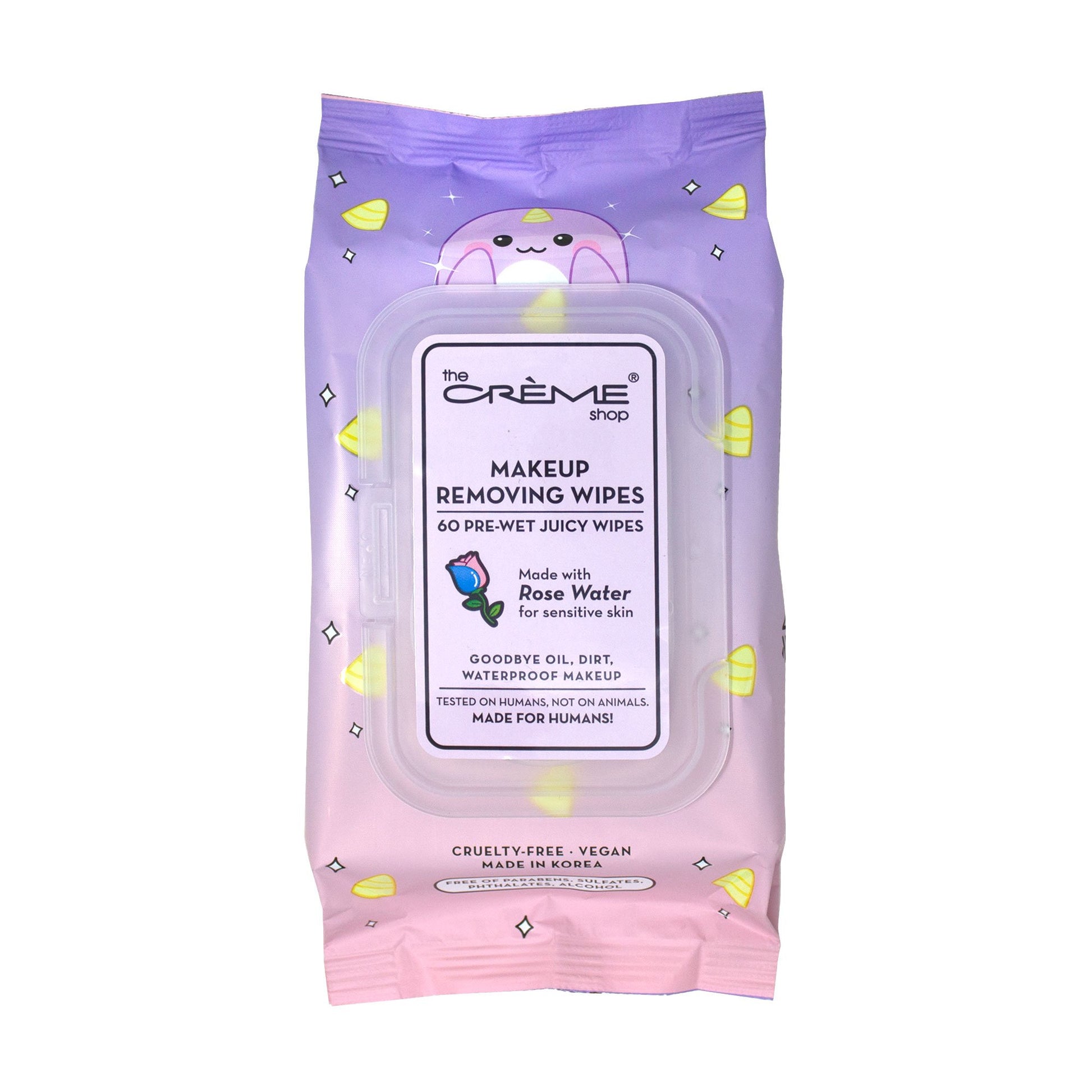 Juicy Makeup Removing Wipes | Soothing Rose Water (Narwhal) Towelettes The Crème Shop 