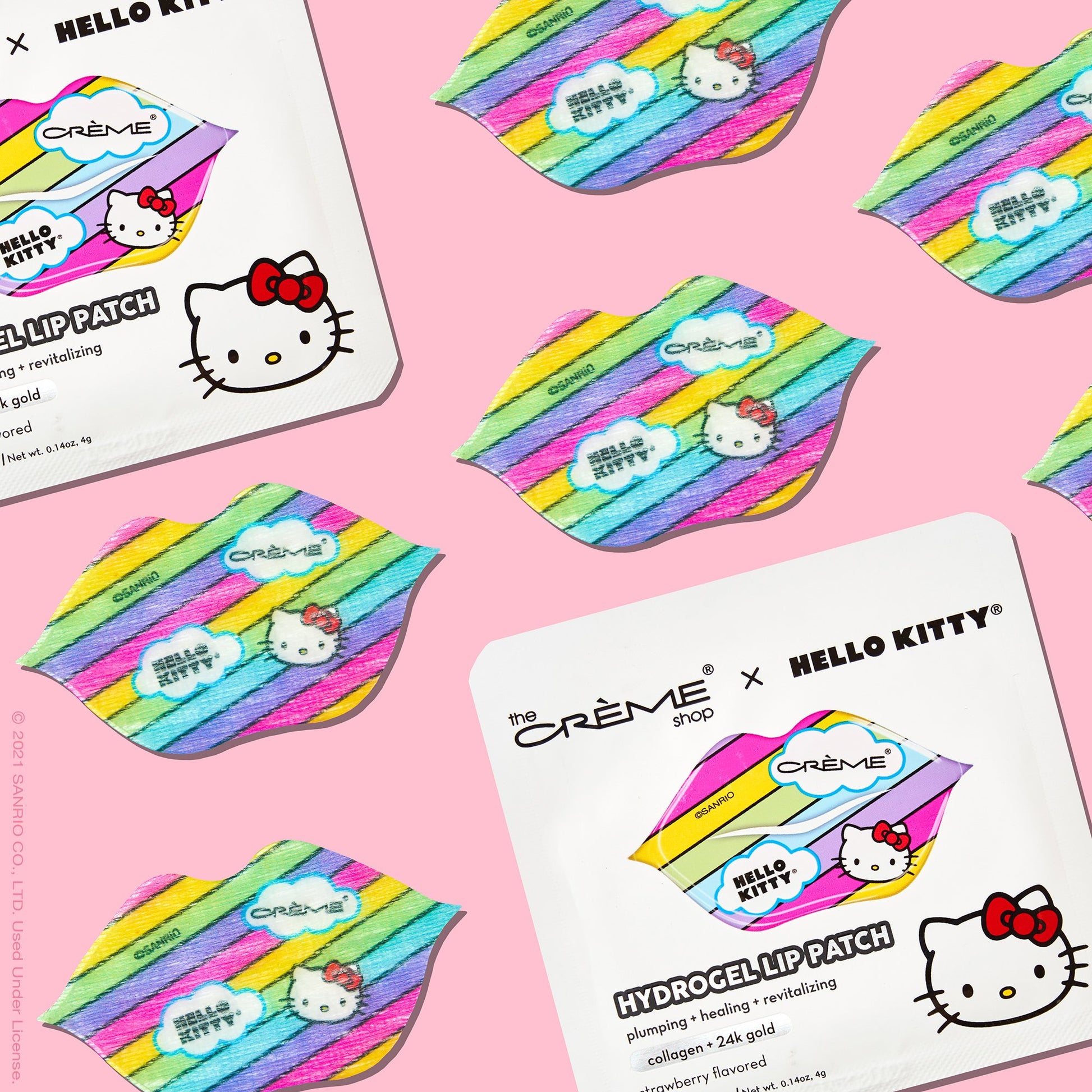 Hello Kitty Hydrogel Lip Patch | Strawberry Flavored Lip Patches The Crème Shop x Sanrio 