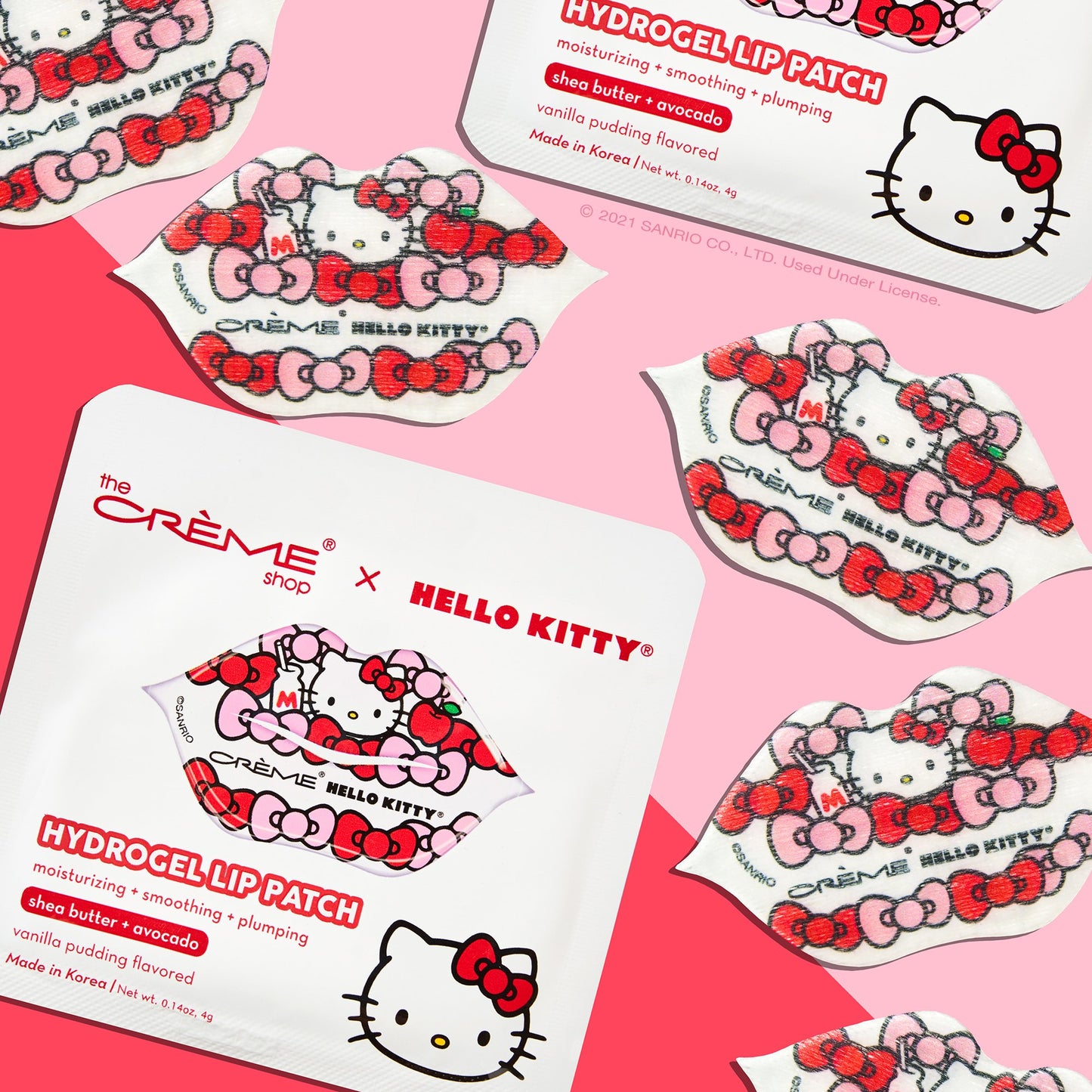 Hello Kitty Hydrogel Lip Patch | Vanilla Pudding Flavored Lip Patches The Crème Shop x Sanrio 