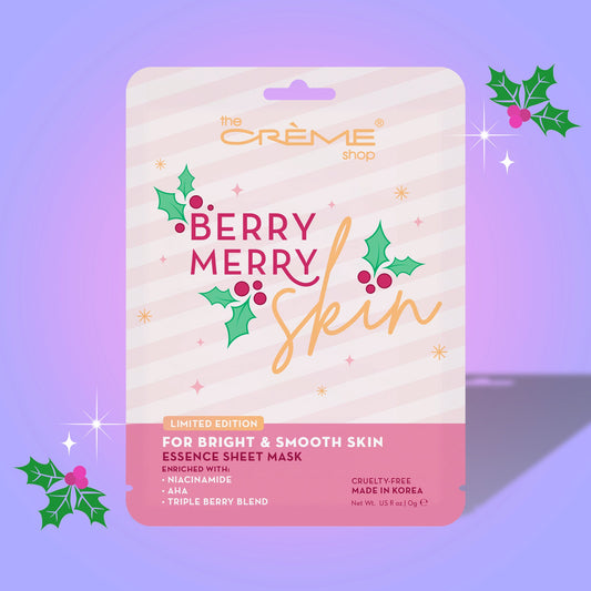 Berry Merry Skin Essence Sheet Mask Holiday Sheet Masks - The Crème Shop 