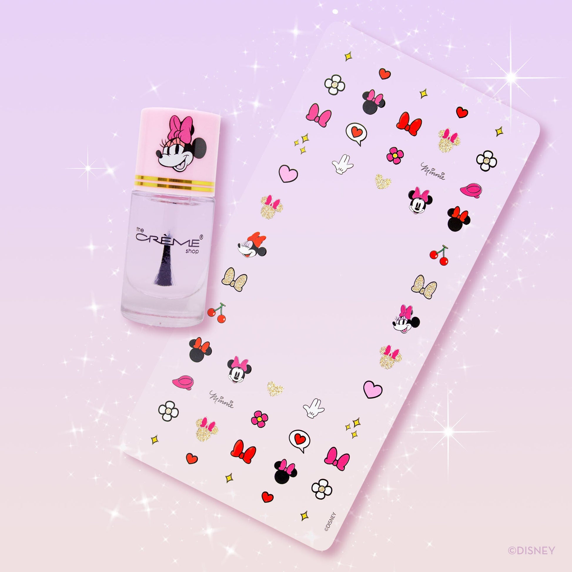 Minnie Mouse Nail Decal + Polish Set Nail Care The Crème Shop x Disney 