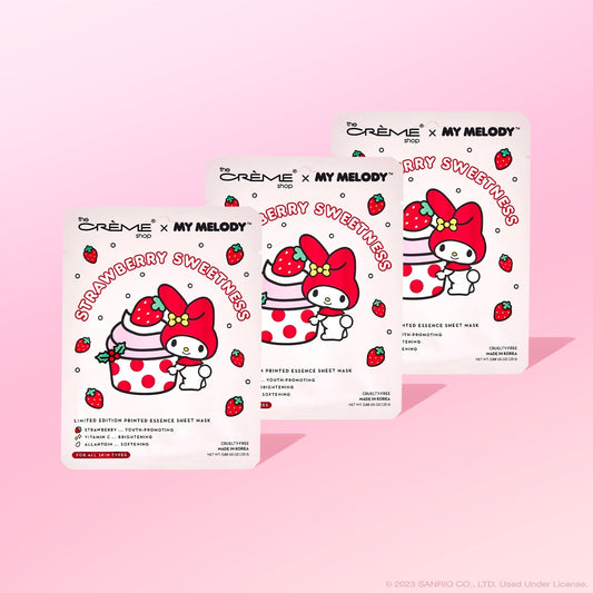 My Melody Strawberry Sweetness Printed Essence Sheet Mask (Set of 3) Sheet Masks The Crème Shop x Sanrio 