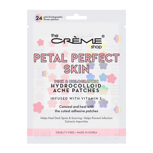 Petal Perfect Skin - Hydrocolloid Acne Patches | Pink & Holographic Hydrocolloid Acne Patches The Crème Shop Single 