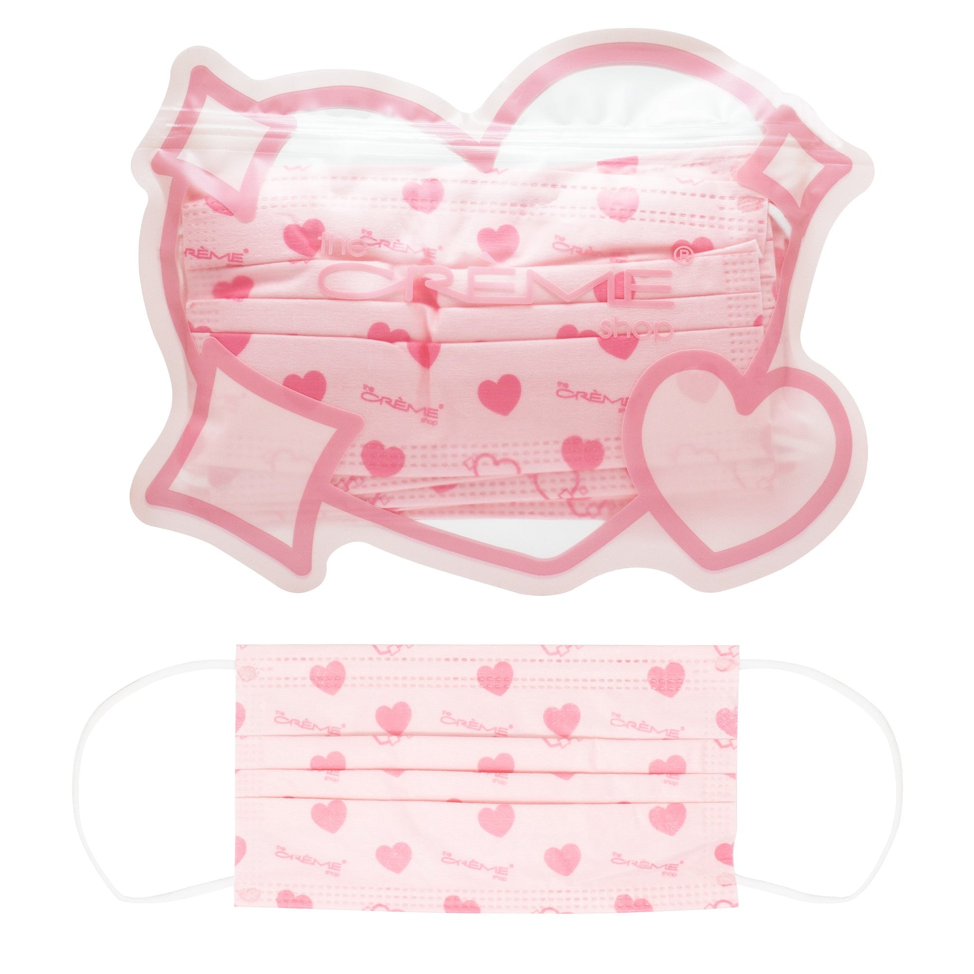 3-Ply Protective Face Mask - Heart's Content (Disposable) - The Crème Shop